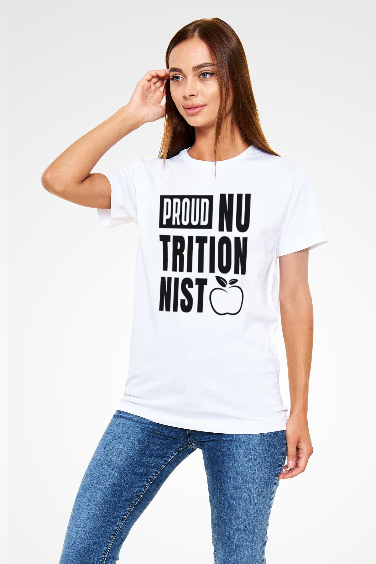 Diyetisyen Beyaz Unisex Tişört T-Shirt - TişörtFabrikası