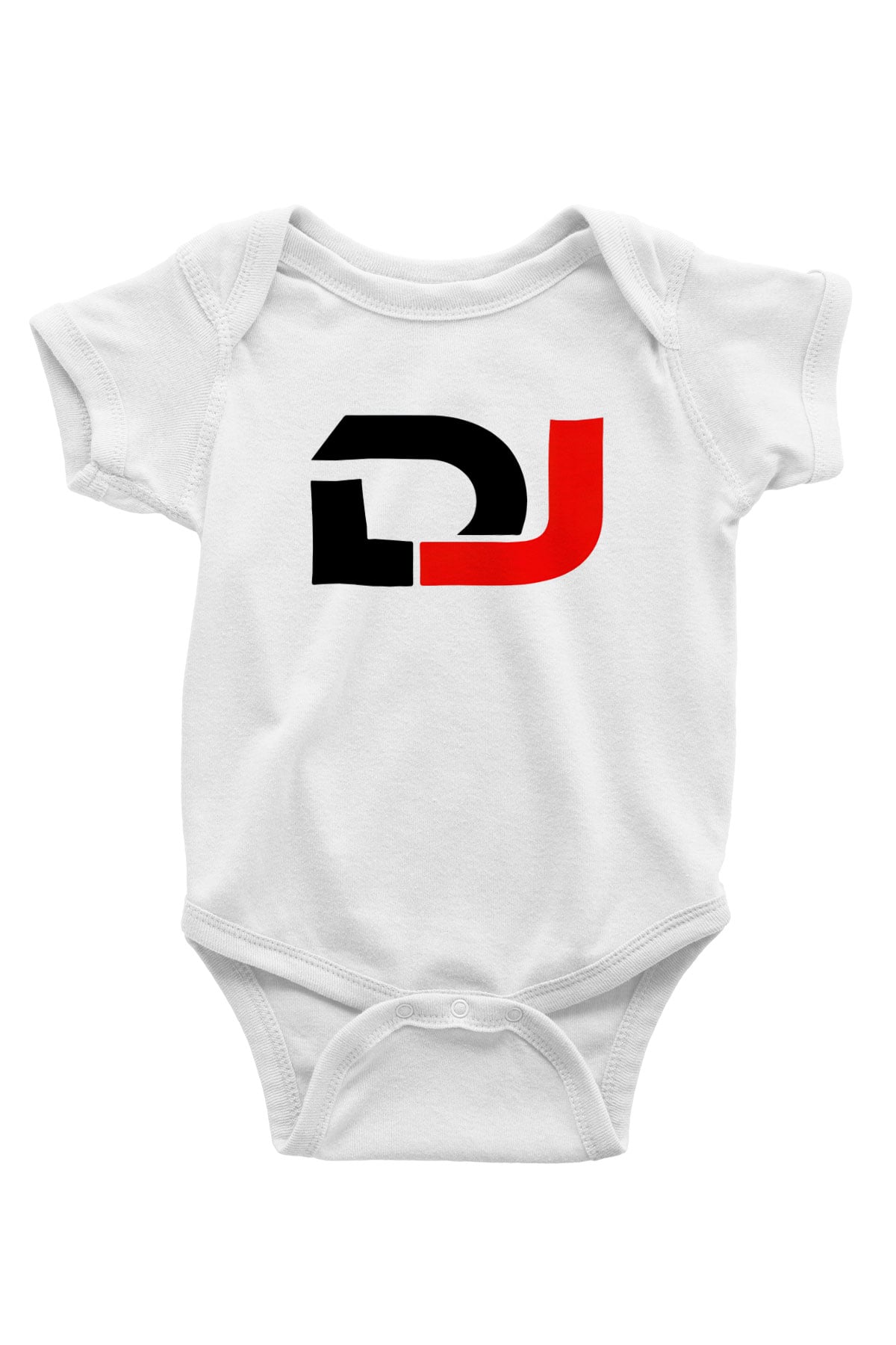 DJ Baskılı Beyaz Unisex Bebek Body - Zıbın
