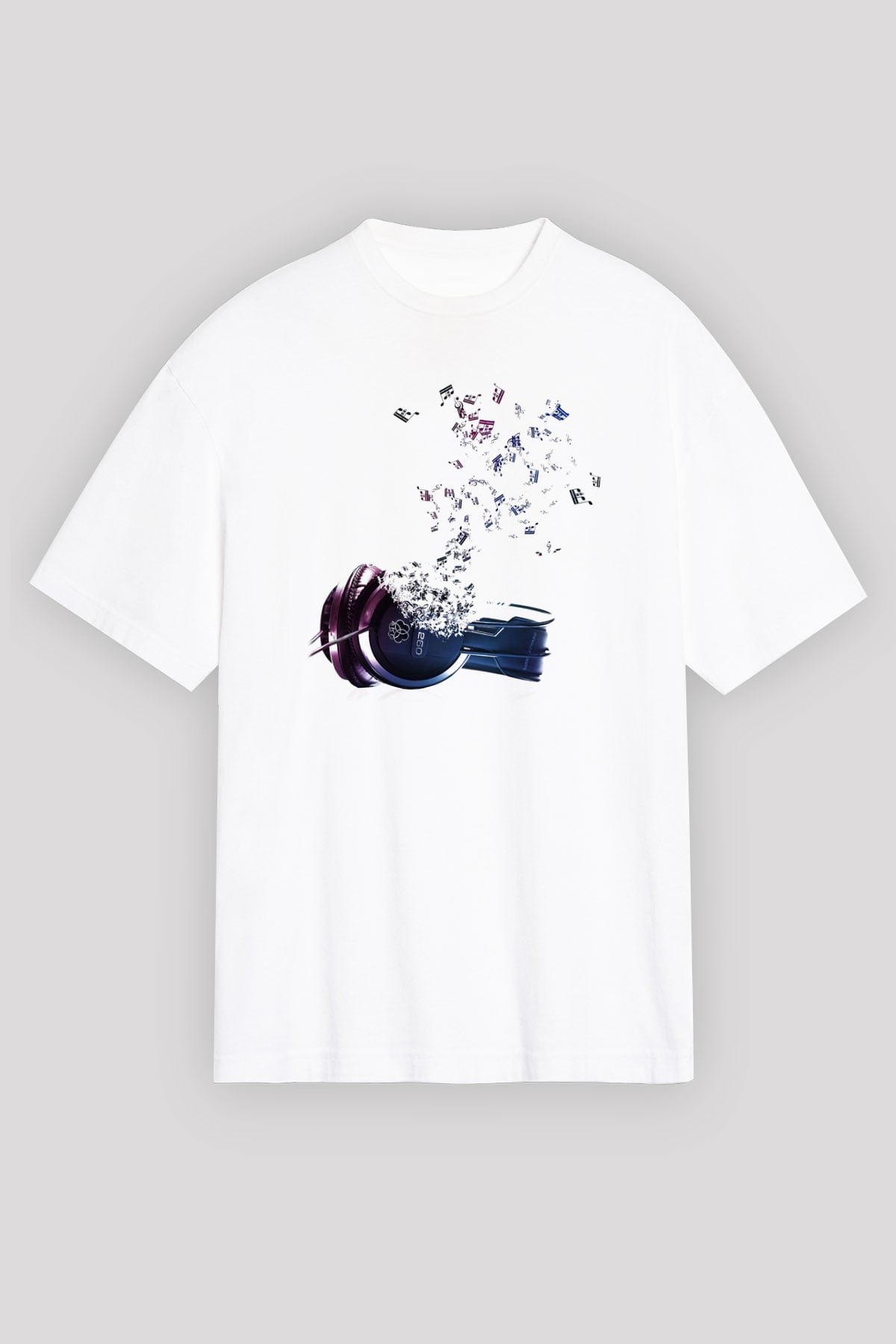 DJ Beyaz Unisex Oversize Tişört T-Shirt