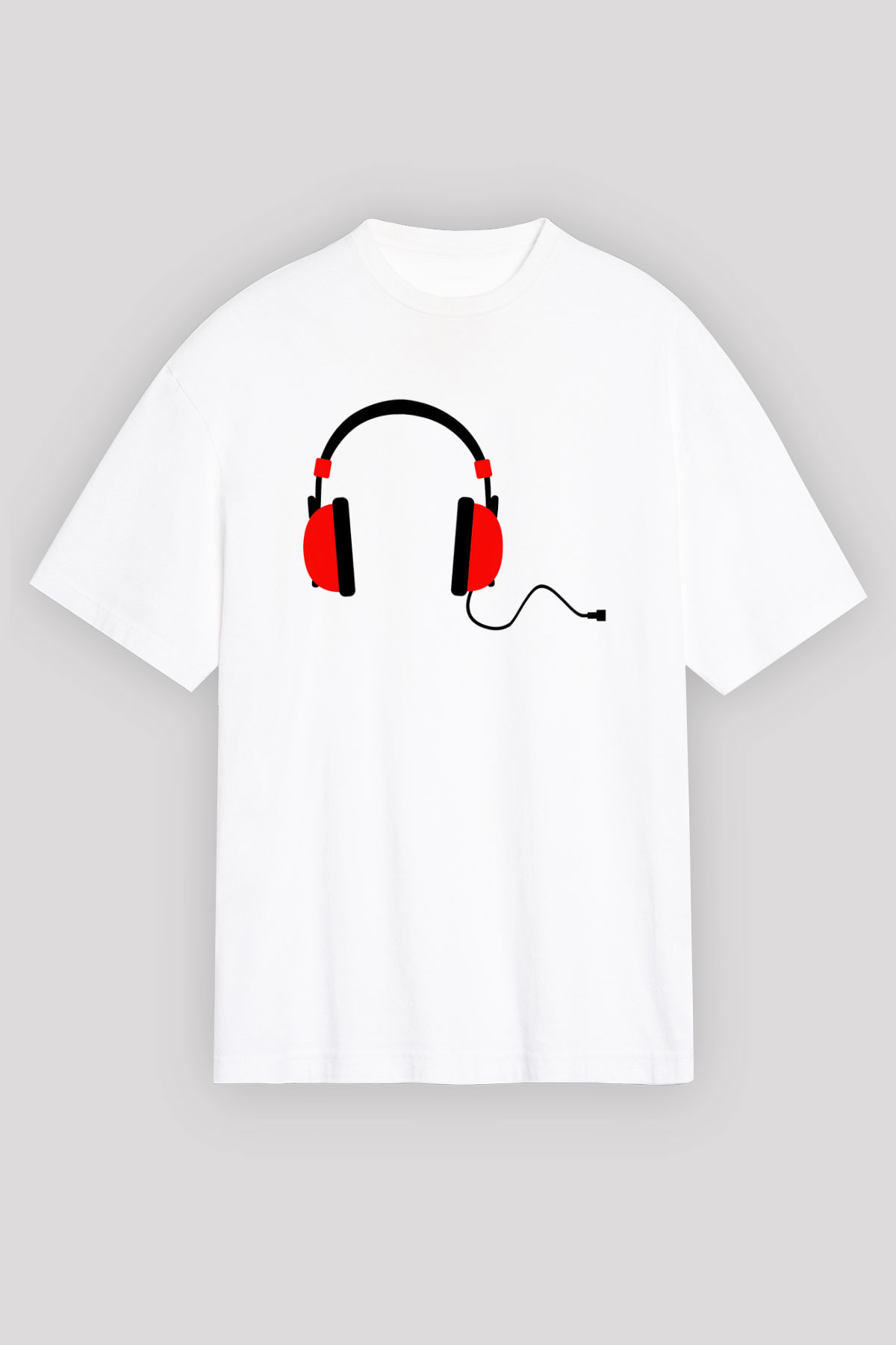 DJ Beyaz Unisex Oversize Tişört T-Shirt