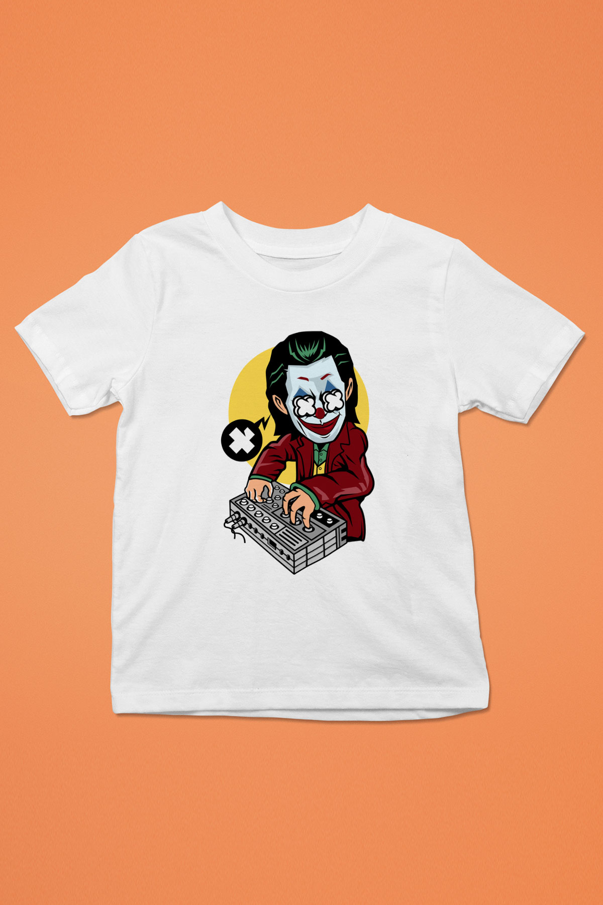 Dj Joker Baskılı Unisex Beyaz Çocuk Tişört