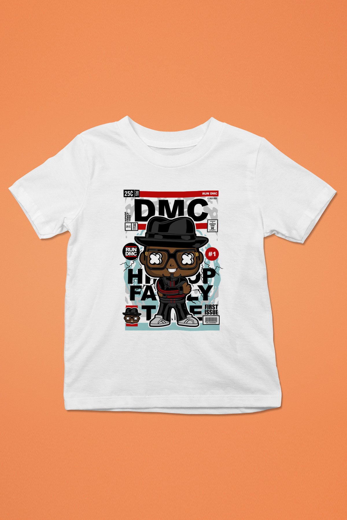 Dj Run - DMC - Baskılı Unisex Beyaz Çocuk Tişört