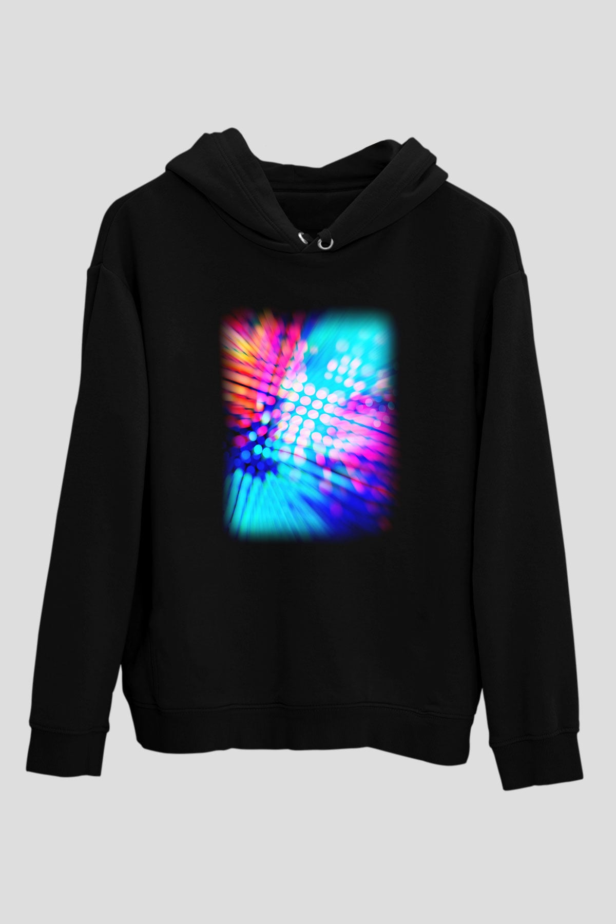 DJ Siyah Unisex Kapşonlu Sweatshirt