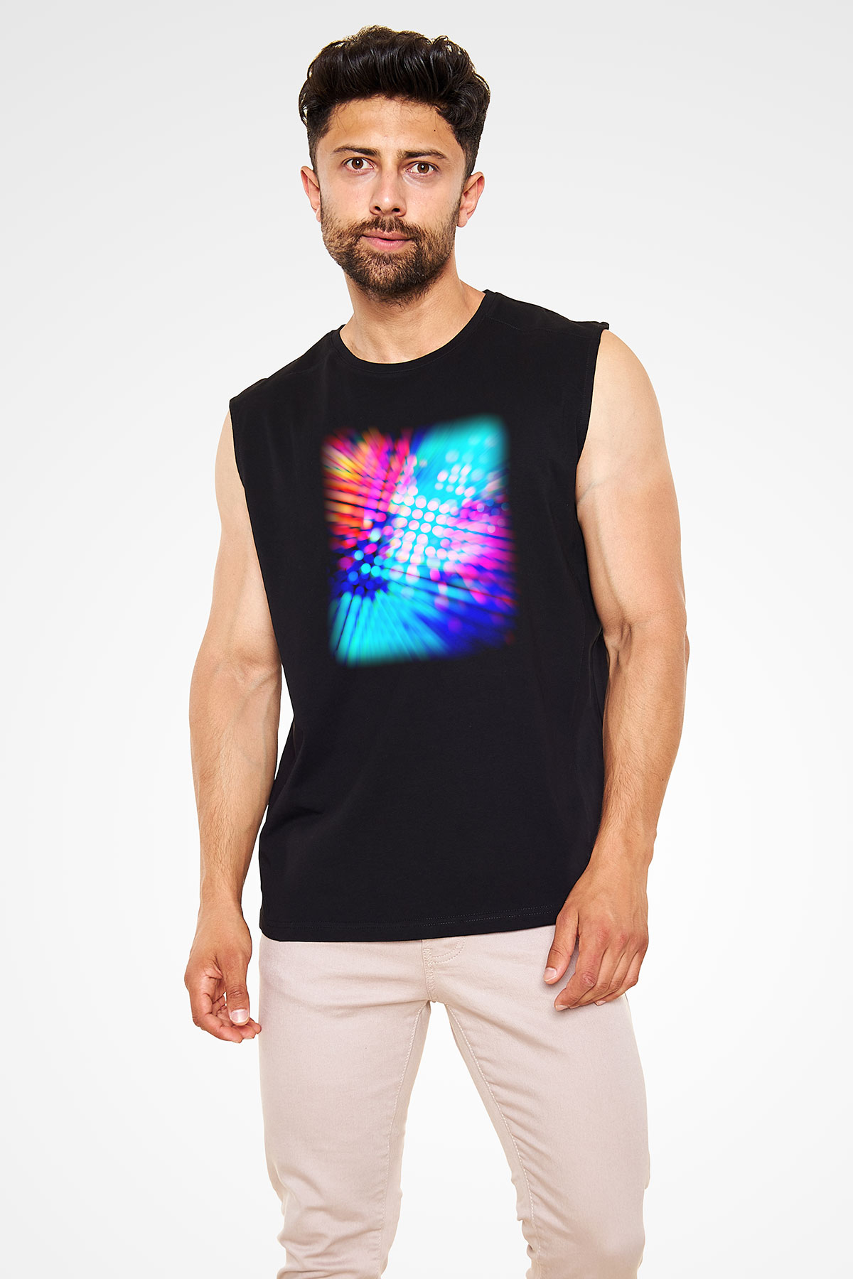 DJ Siyah Unisex Kolsuz Tişört