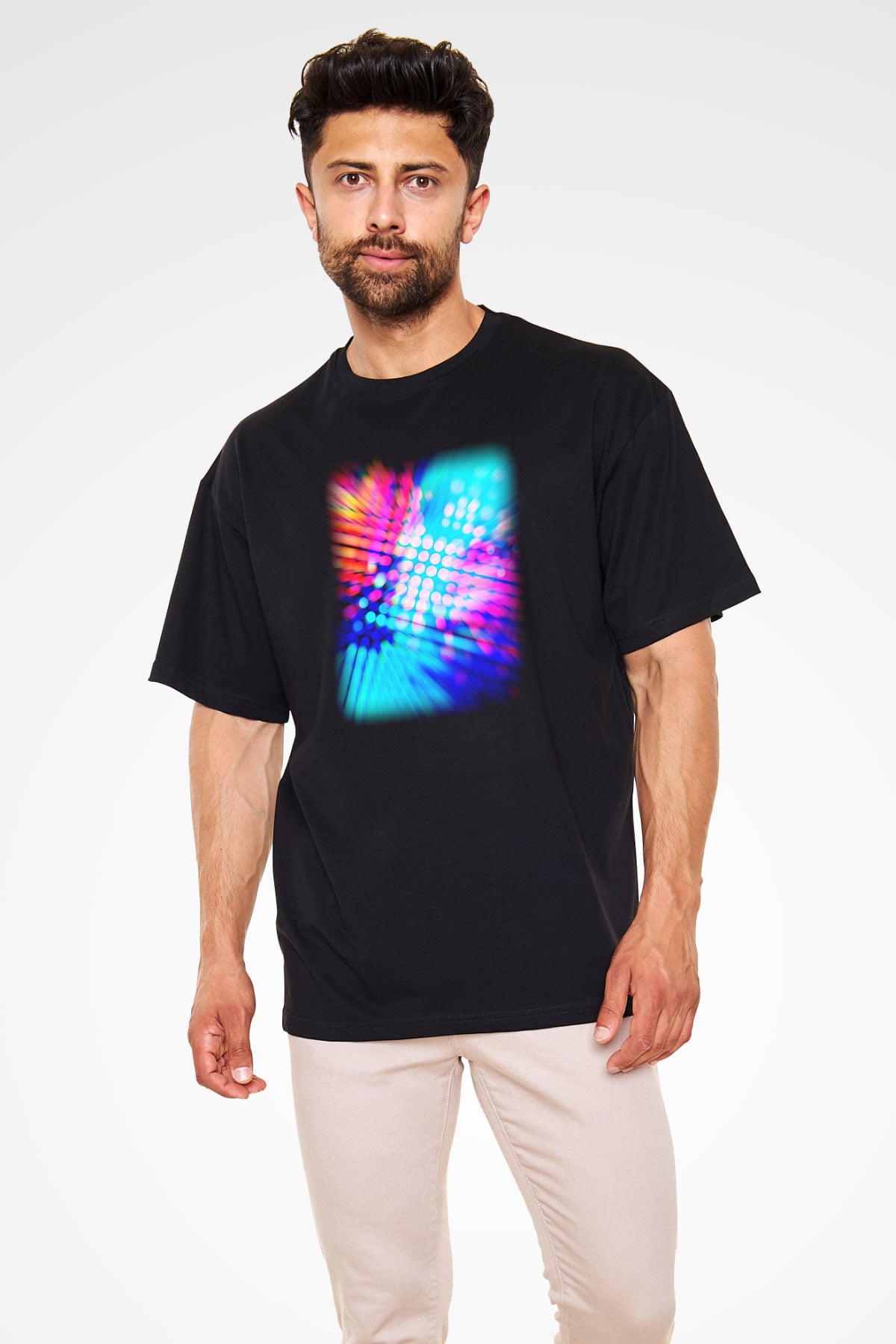 DJ Siyah Unisex Oversize Tişört T-Shirt
