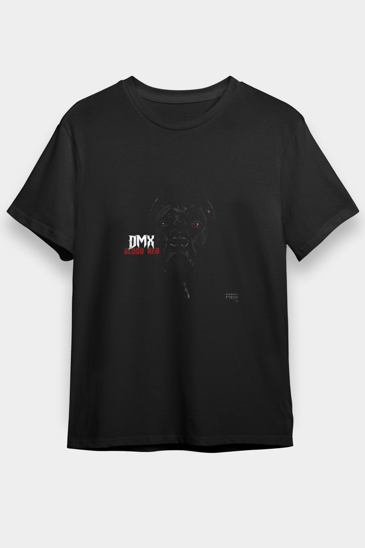 DMX Baskılı Unisex Siyah Tişört