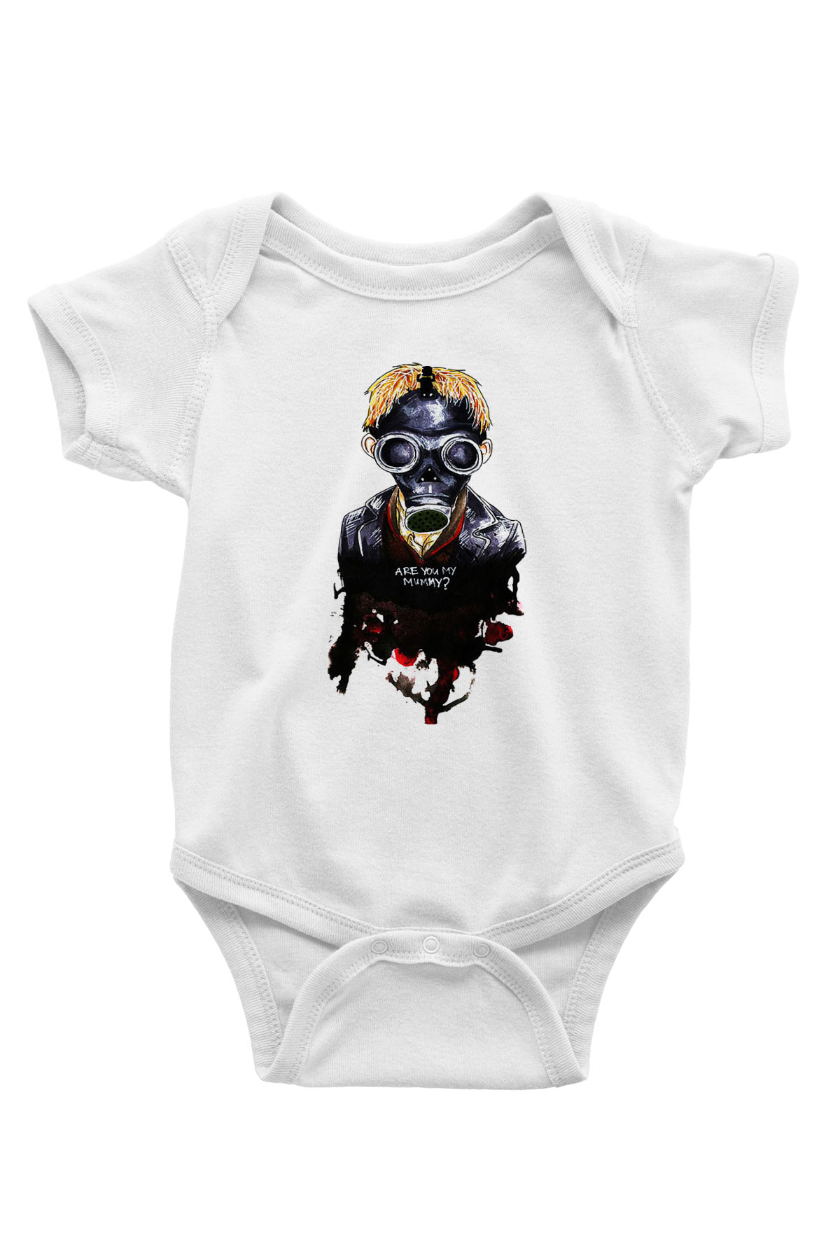 Doctor Who Baskılı Beyaz Unisex Bebek Body - Zıbın