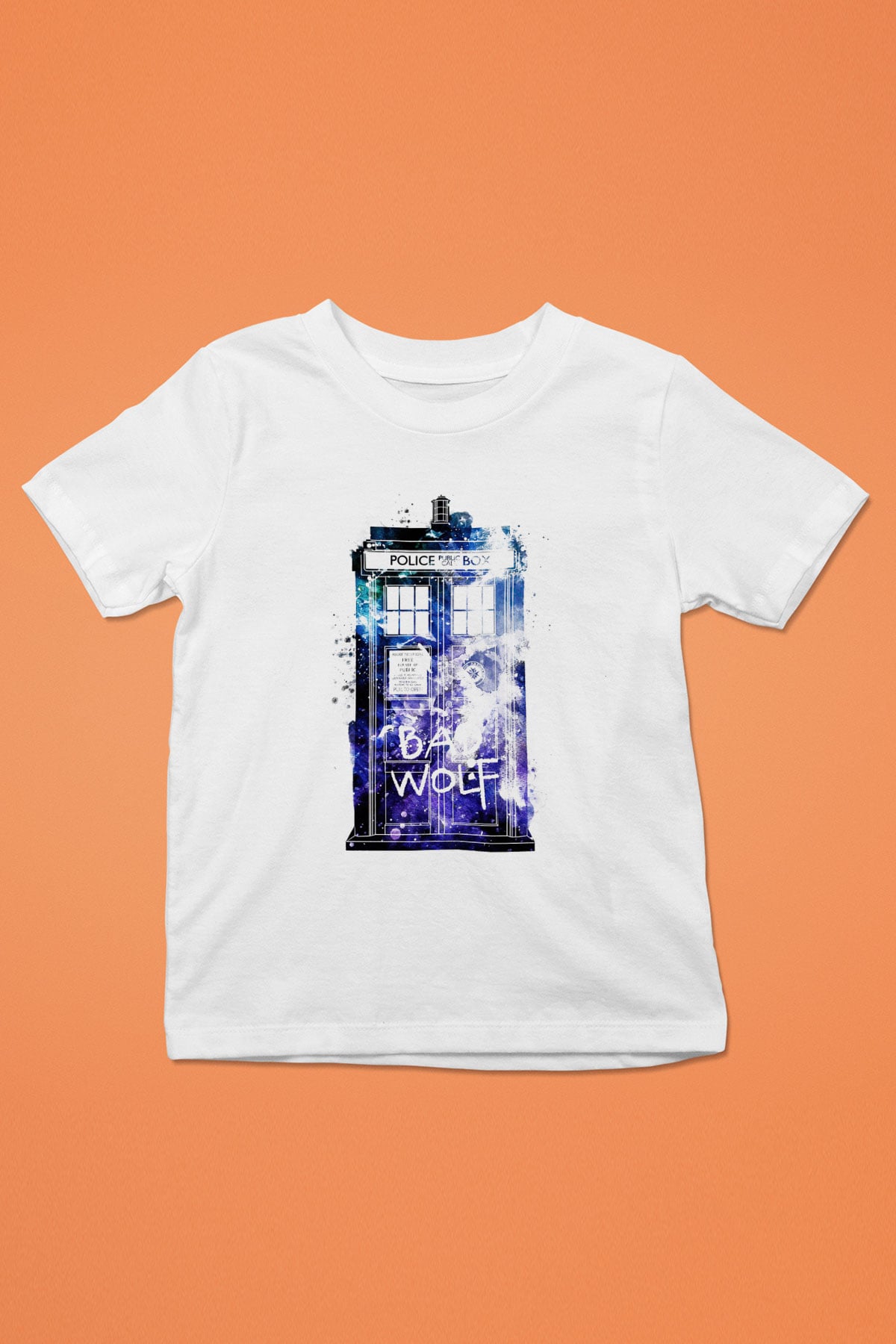 Doctor Who Baskılı Beyaz Unisex Çocuk Tişört