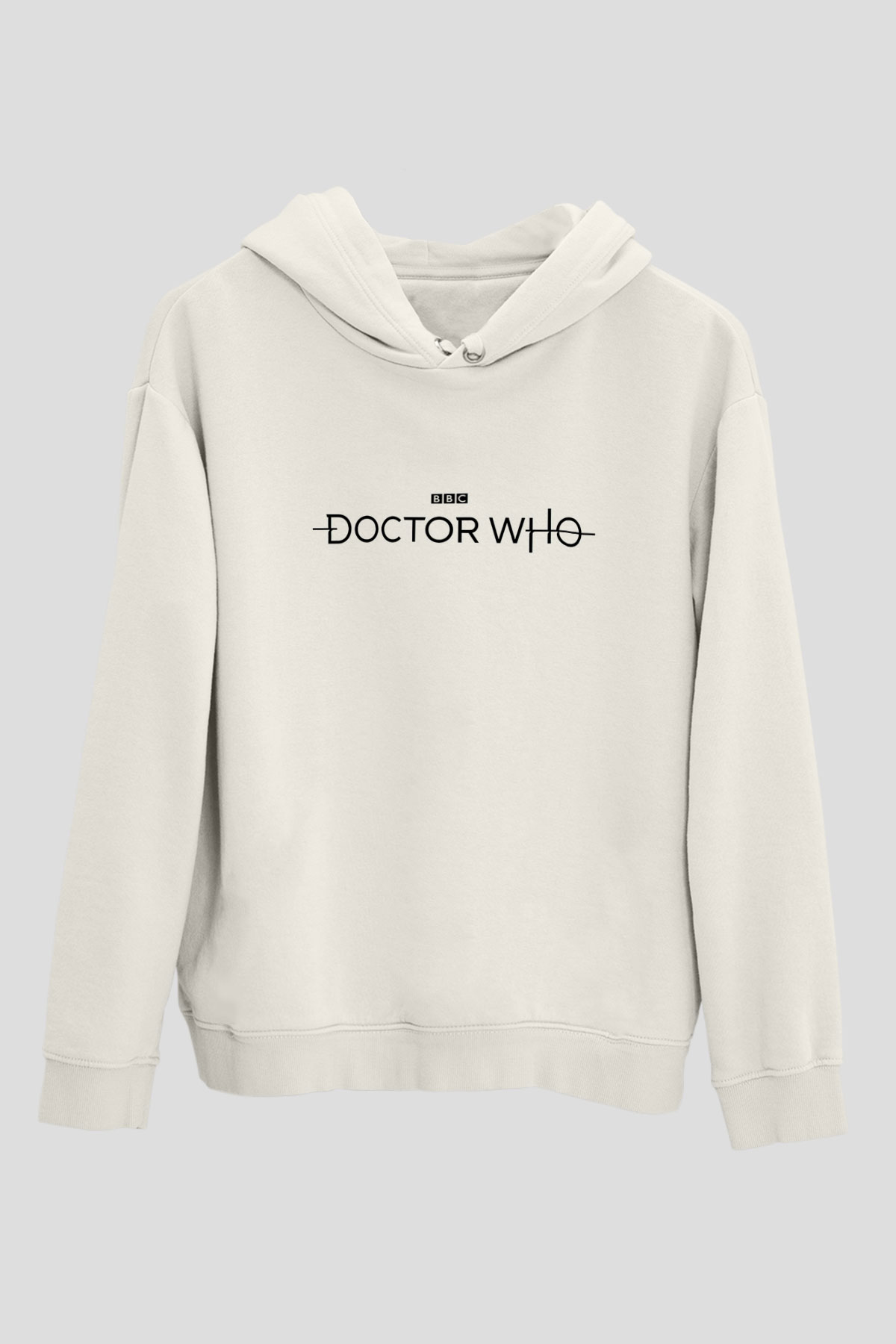 Doctor Who Beyaz Unisex Kapşonlu Sweatshirt