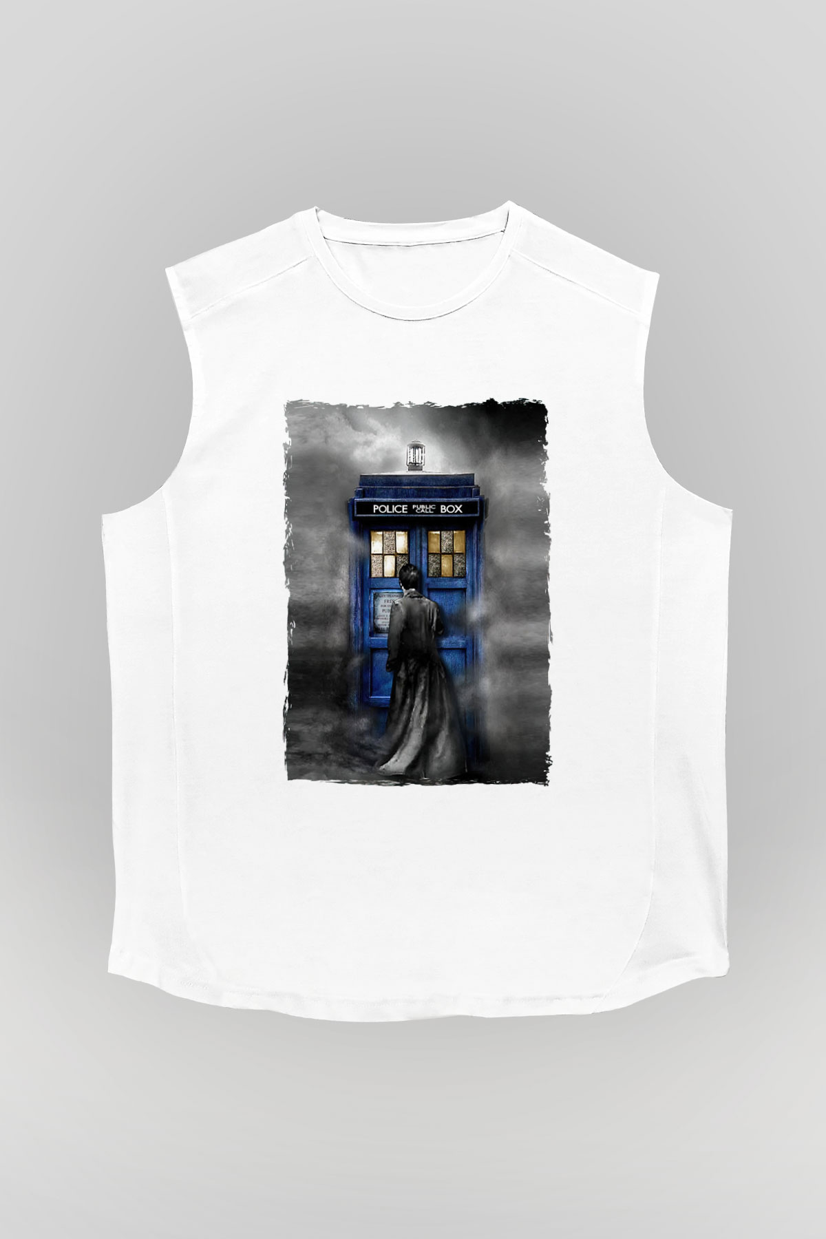 Doctor Who Beyaz Unisex Kolsuz Tişört