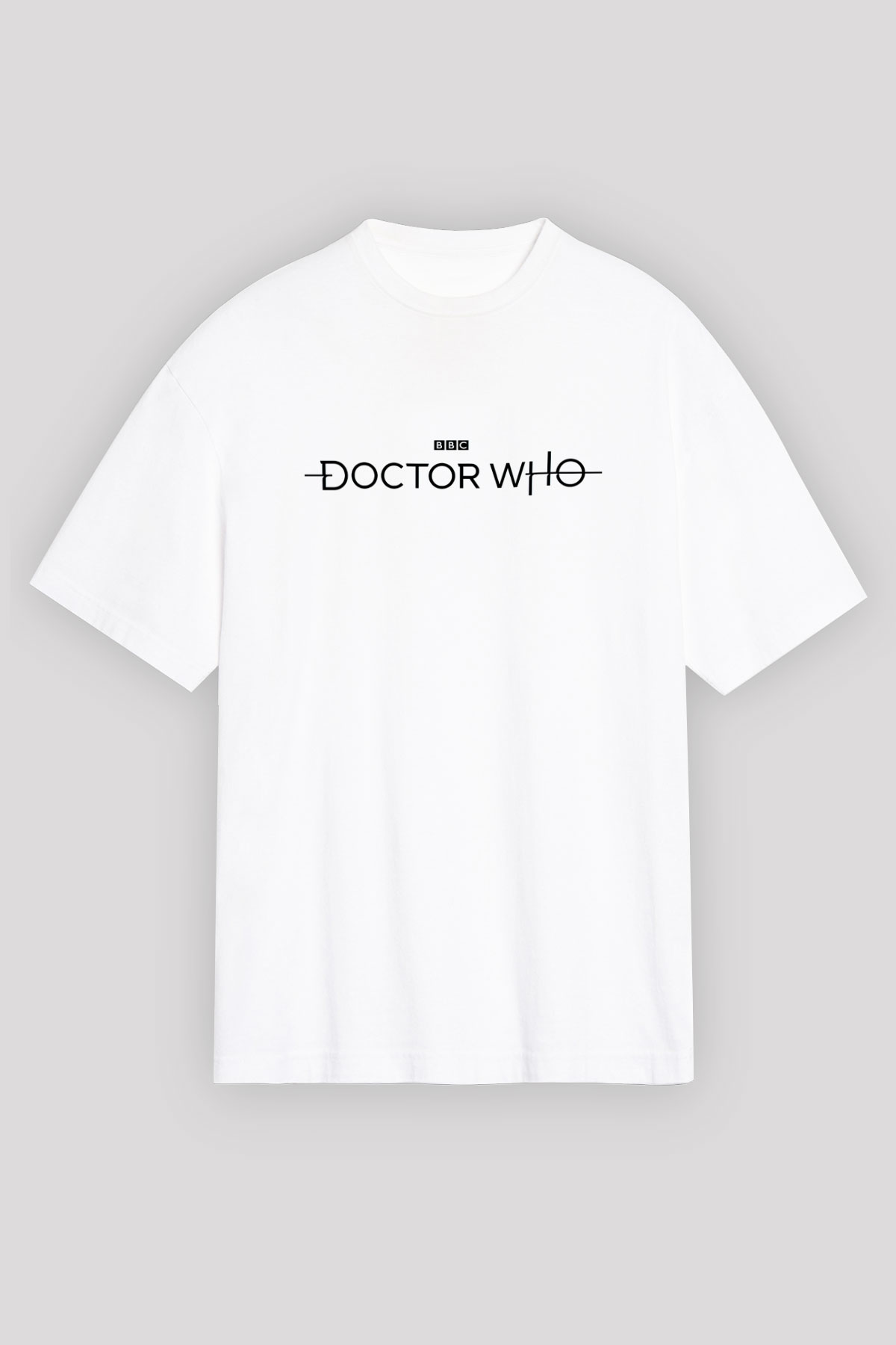 Doctor Who Beyaz Unisex Oversize Tişört T-Shirt