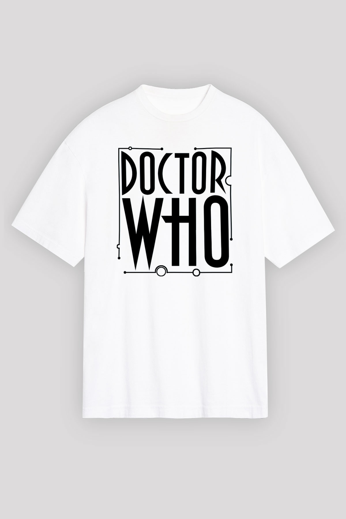 Doctor Who Beyaz Unisex Oversize Tişört T-Shirt