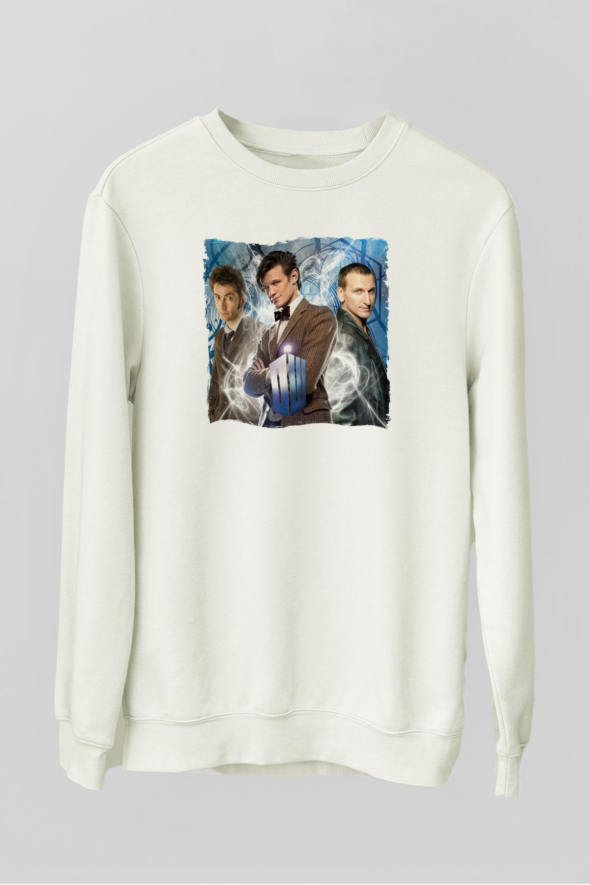 Doctor Who Beyaz Unisex Sweatshirt