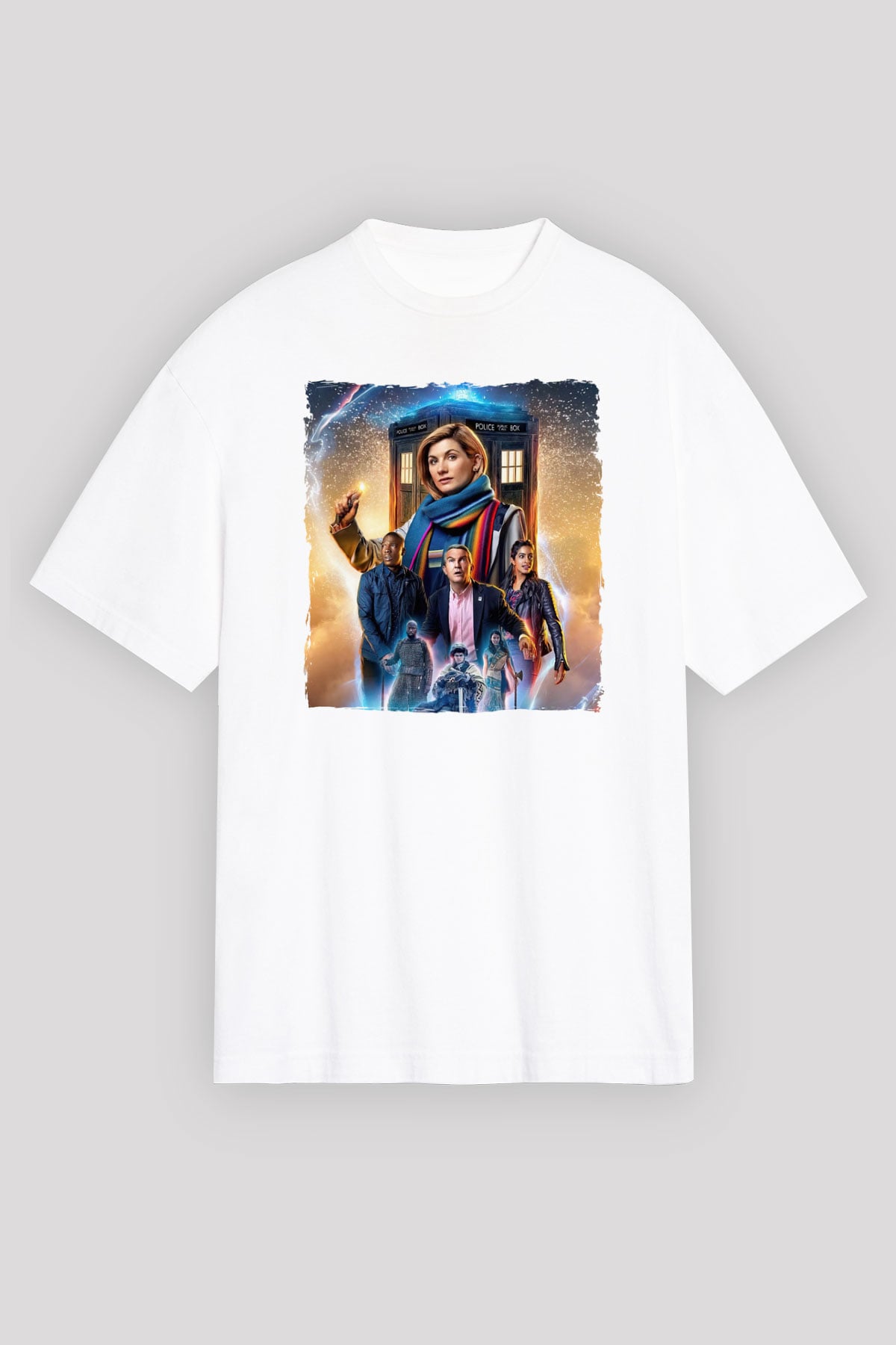 Doctor Who Beyaz Unisex Tişört T-Shirt