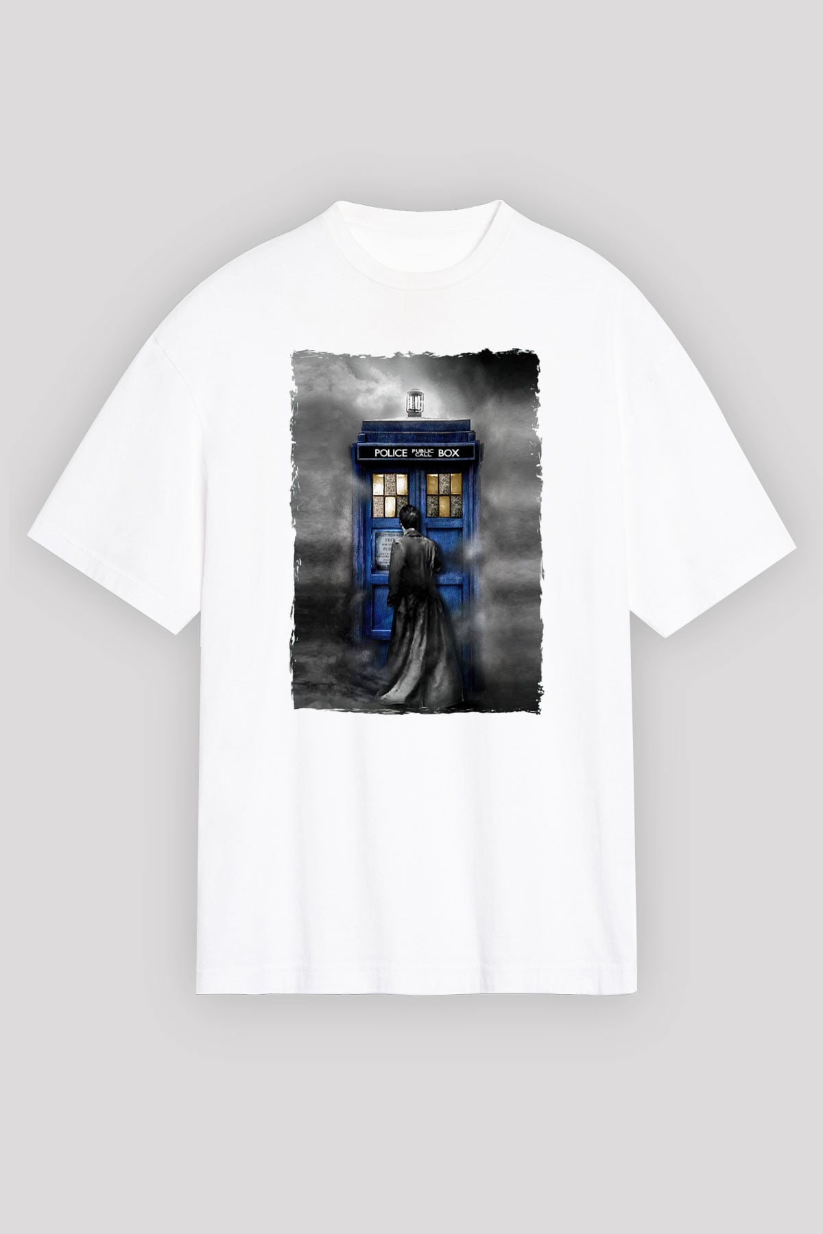 Doctor Who Beyaz Unisex Tişört T-Shirt