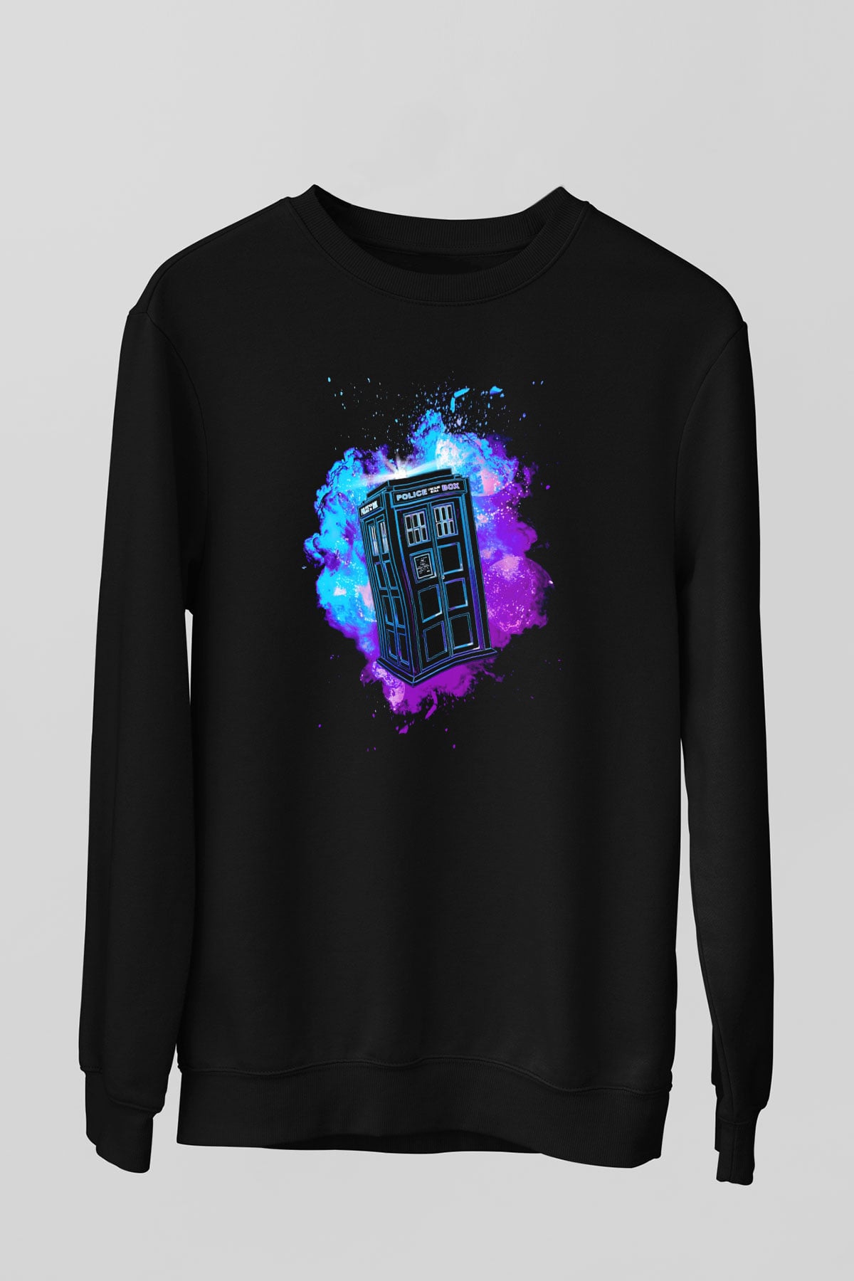 Doctor Who Siyah Unisex Sweatshirt