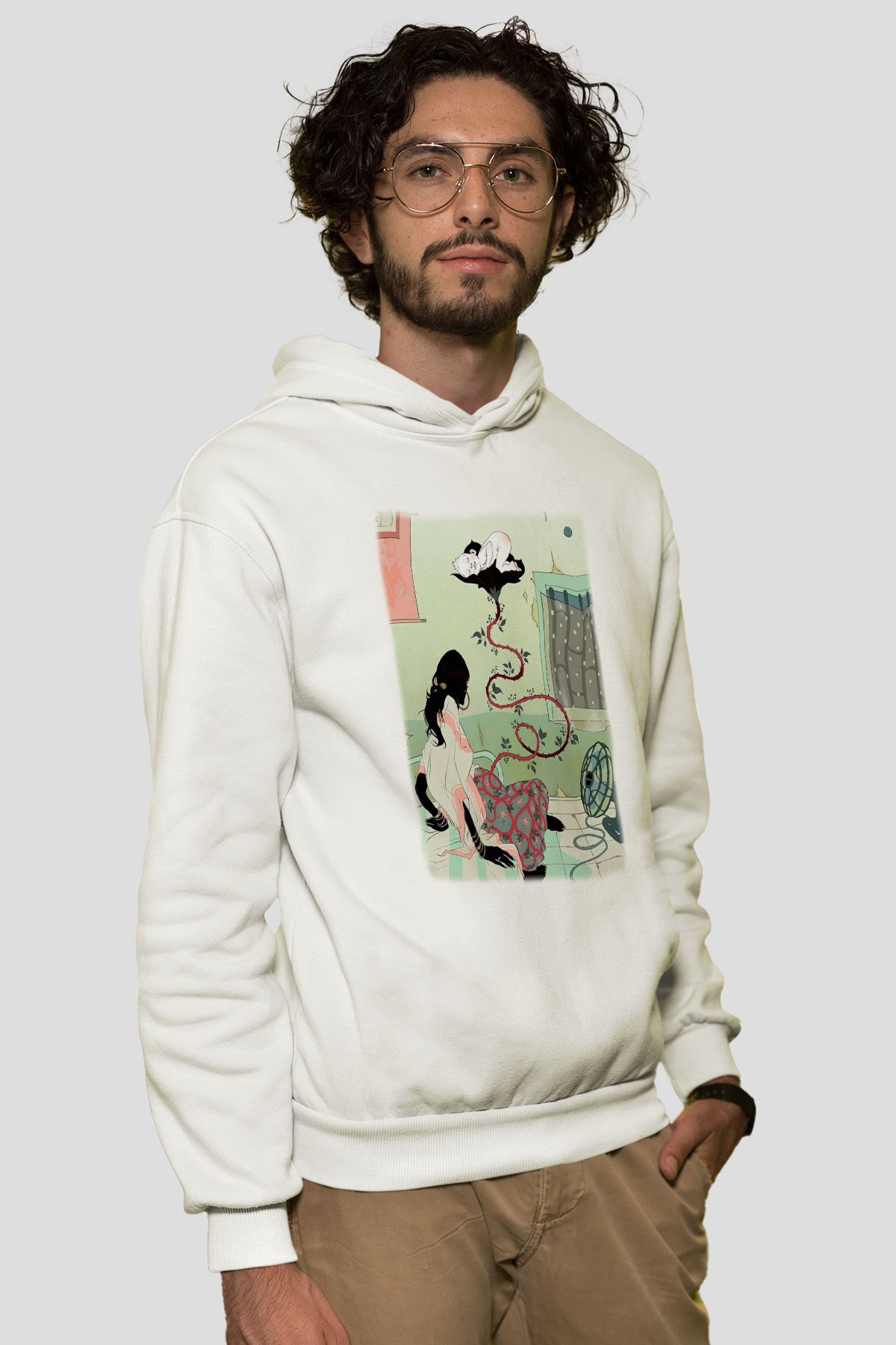 Doğum uzmanı Beyaz Unisex Hoodie
