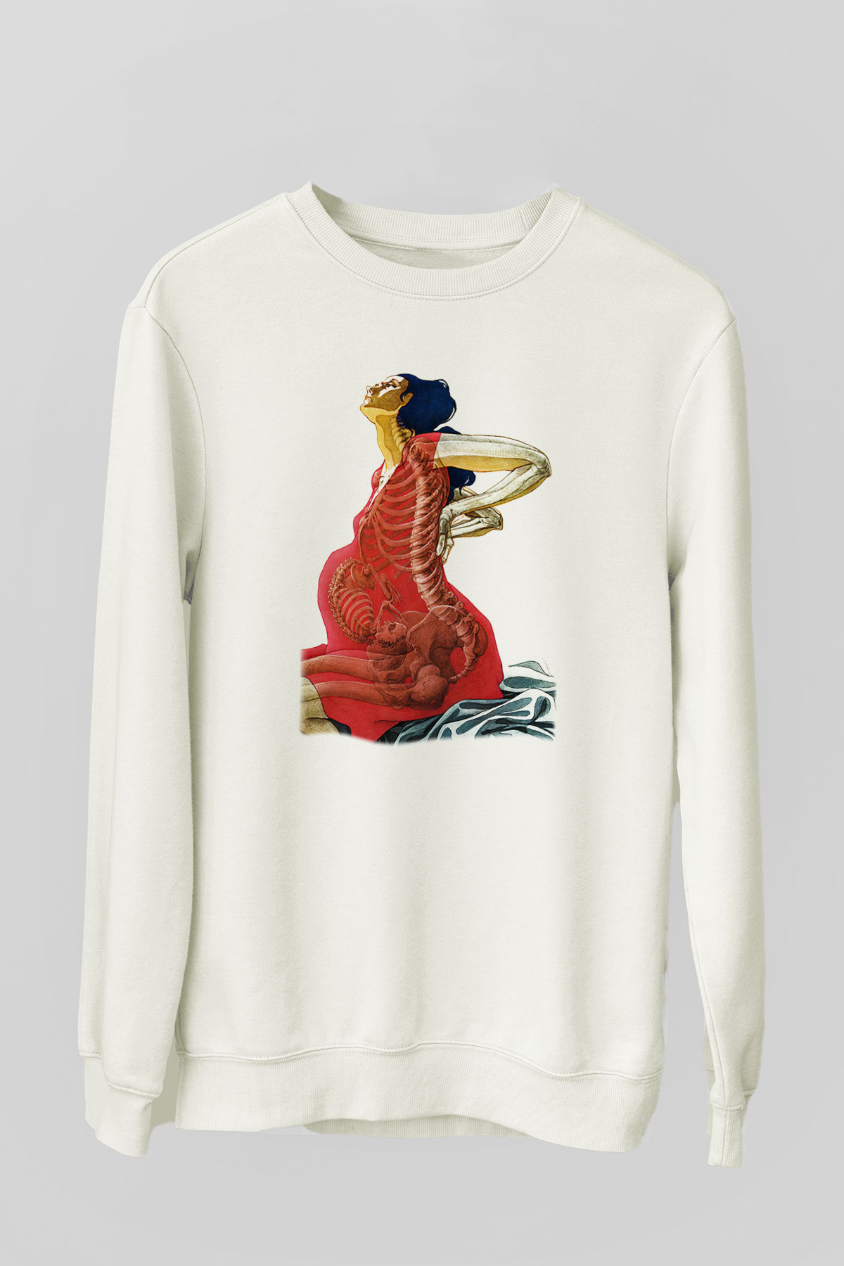 Doğum uzmanı Beyaz Unisex Sweatshirt
