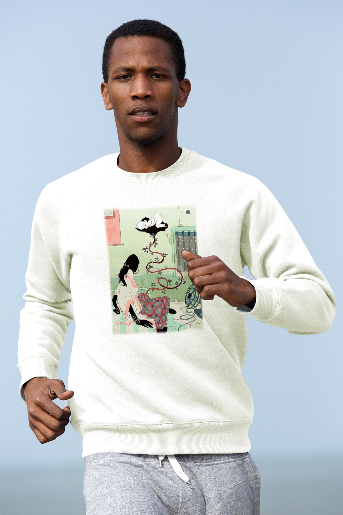 Doğum uzmanı Beyaz Unisex Sweatshirt