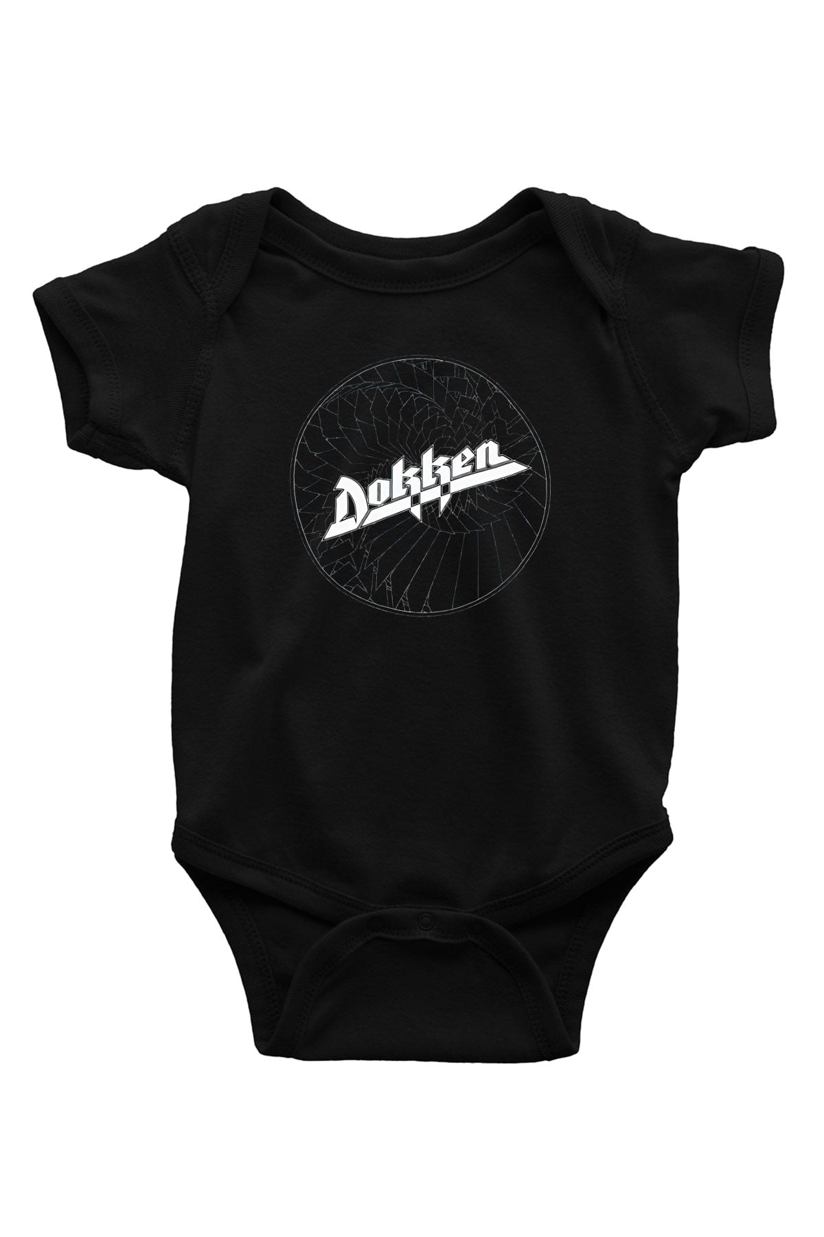 Dokken Baskılı Unisex Siyah Bebek Body - Zıbın