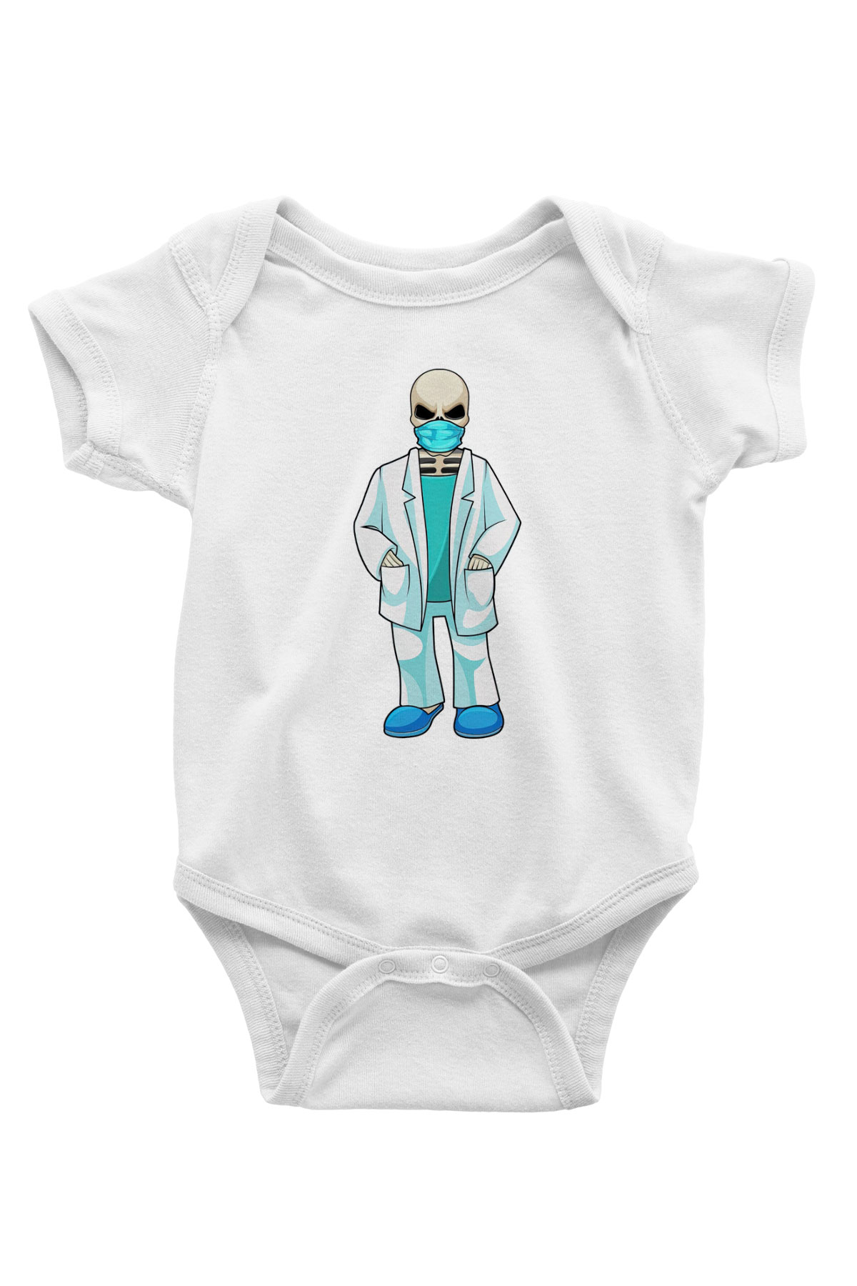 Doktor Beyaz Bebek Body - Zıbın
