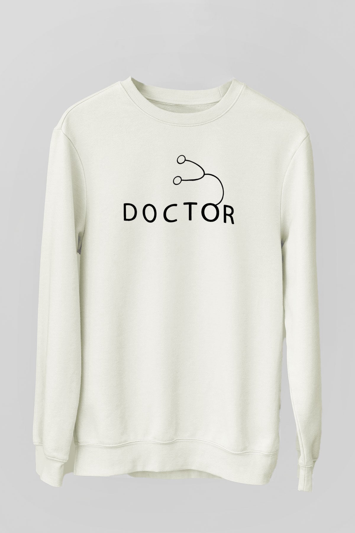 Doktor Beyaz Unisex Sweatshirt