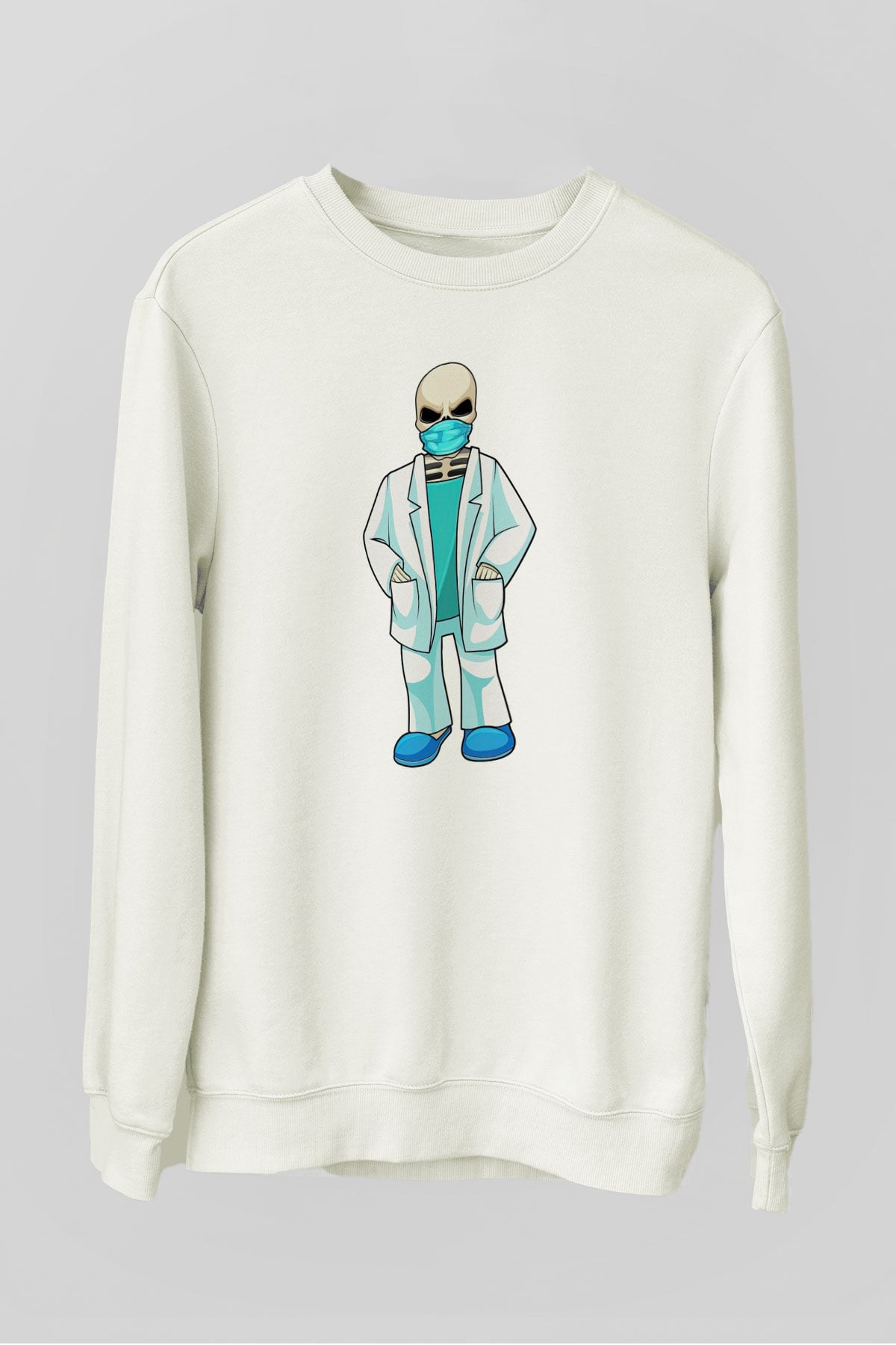 Doktor Beyaz Unisex Sweatshirt