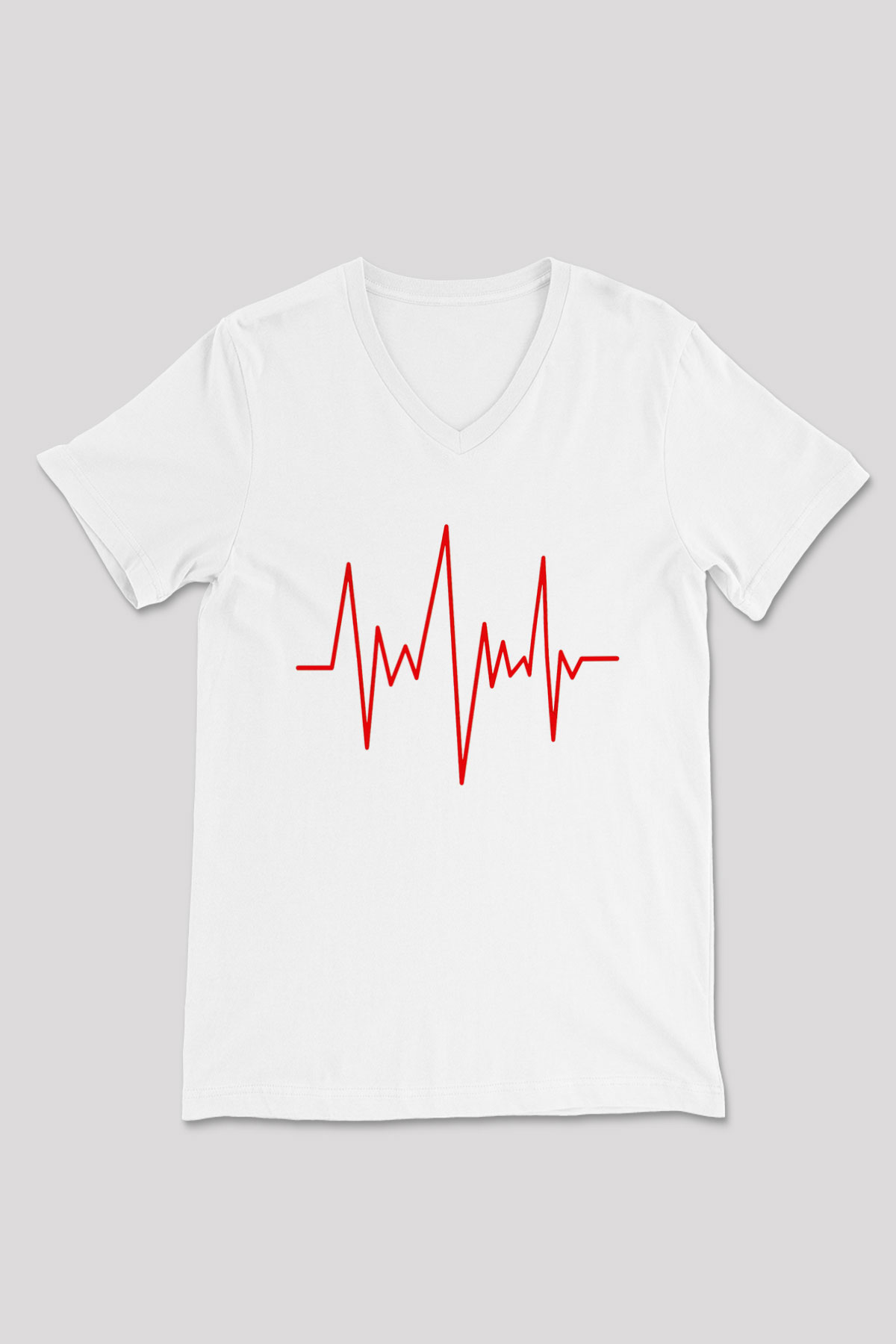 Doktor Beyaz Unisex V Yaka Tişört T-Shirt