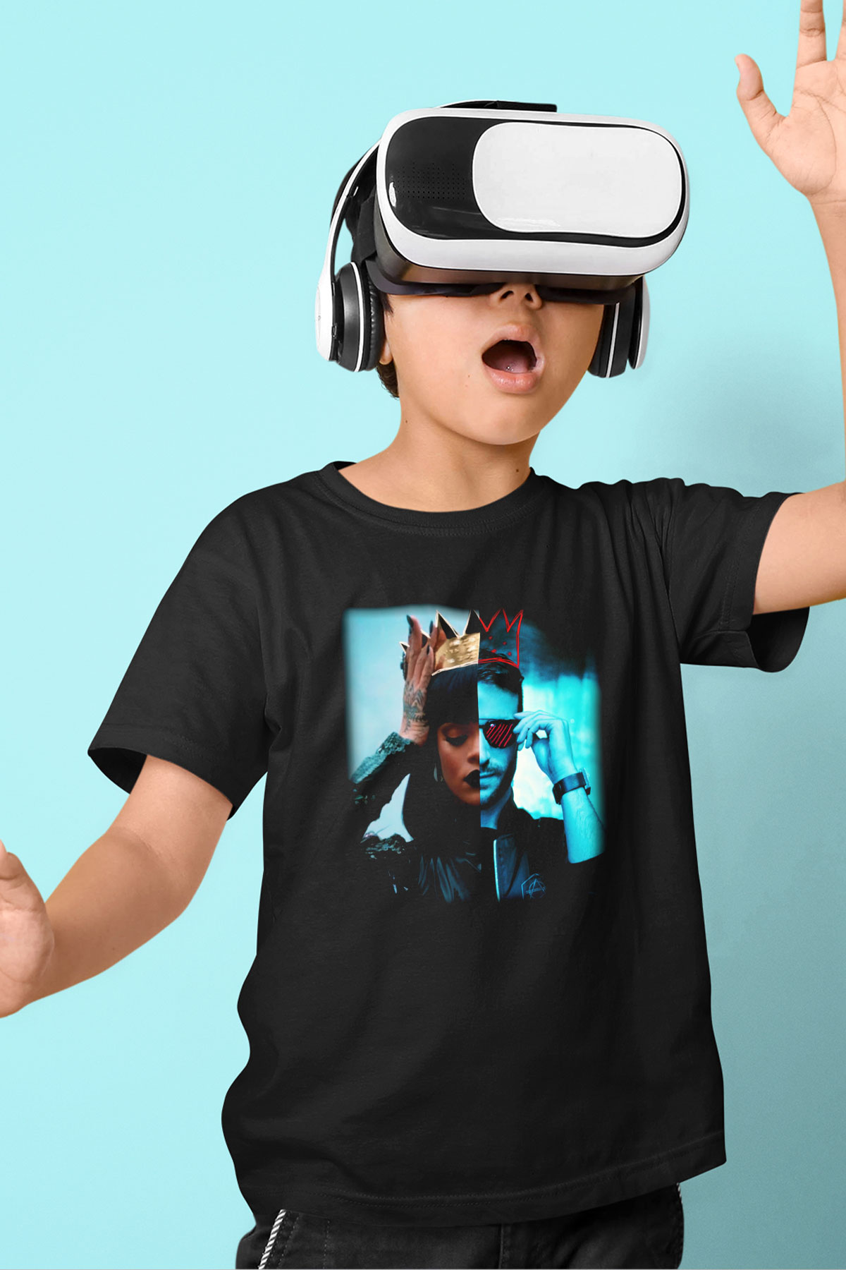 Don Diablo Baskılı Siyah Unisex Çocuk Tişört