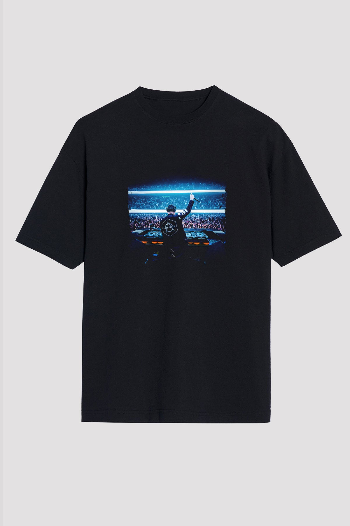 Don Diablo Baskılı Unisex Oversize Siyah Tişört