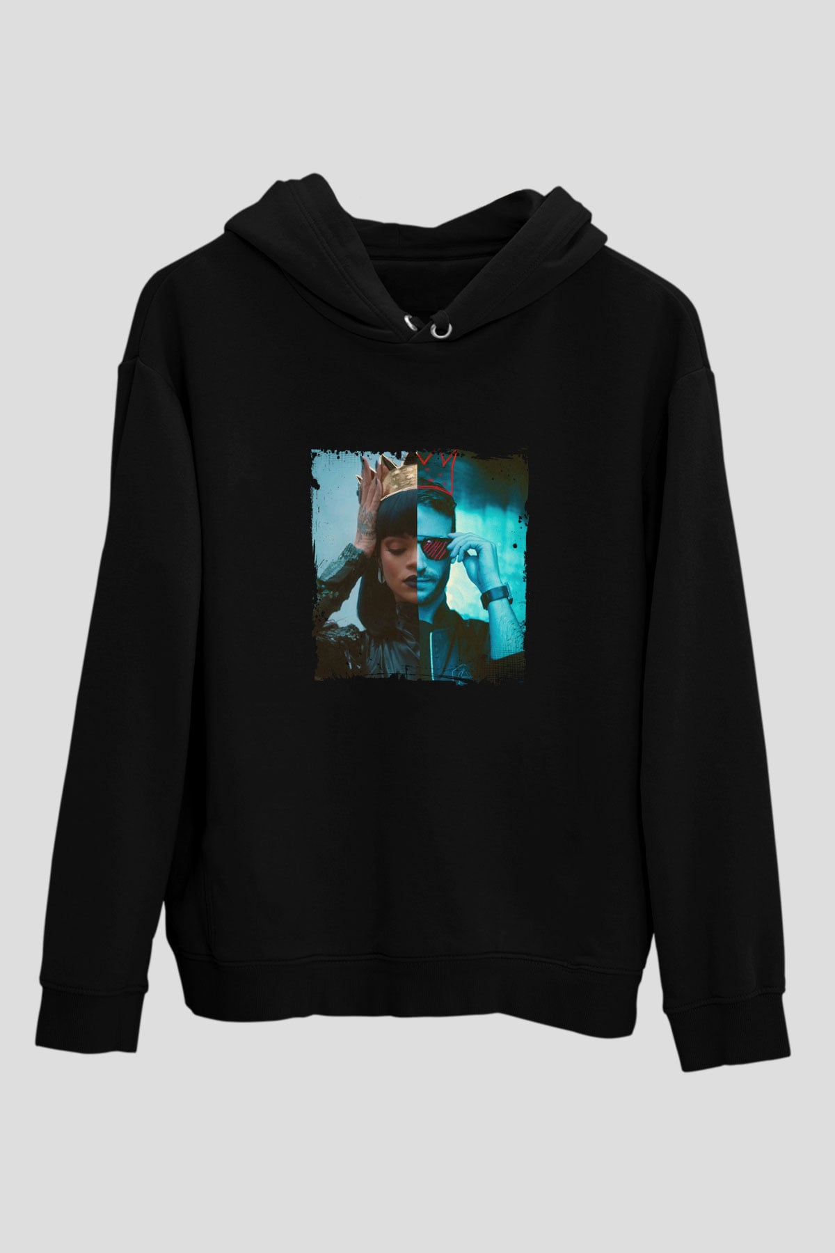 Don Diablo Baskılı Unisex Siyah Hoodie