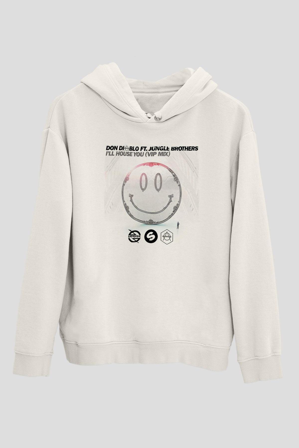 Don Diablo Beyaz Unisex Kapüşonlu Sweatshirt