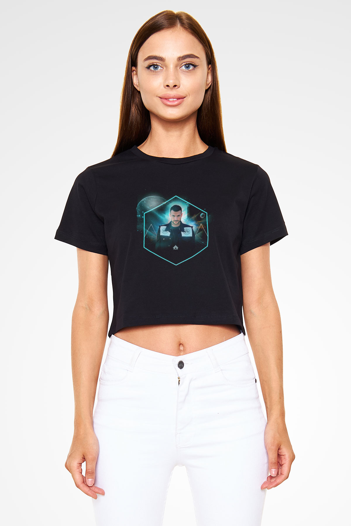 Don Diablo Siyah  Crop Top Tişört
