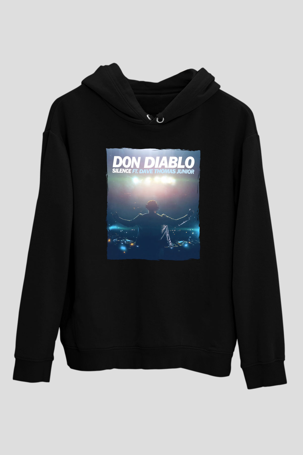 Don Diablo Siyah Unisex Kapüşonlu Sweatshirt