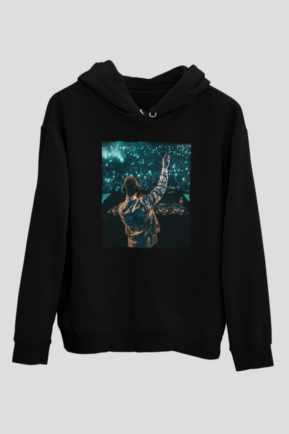 Don Diablo Siyah Unisex Kapüşonlu Sweatshirt