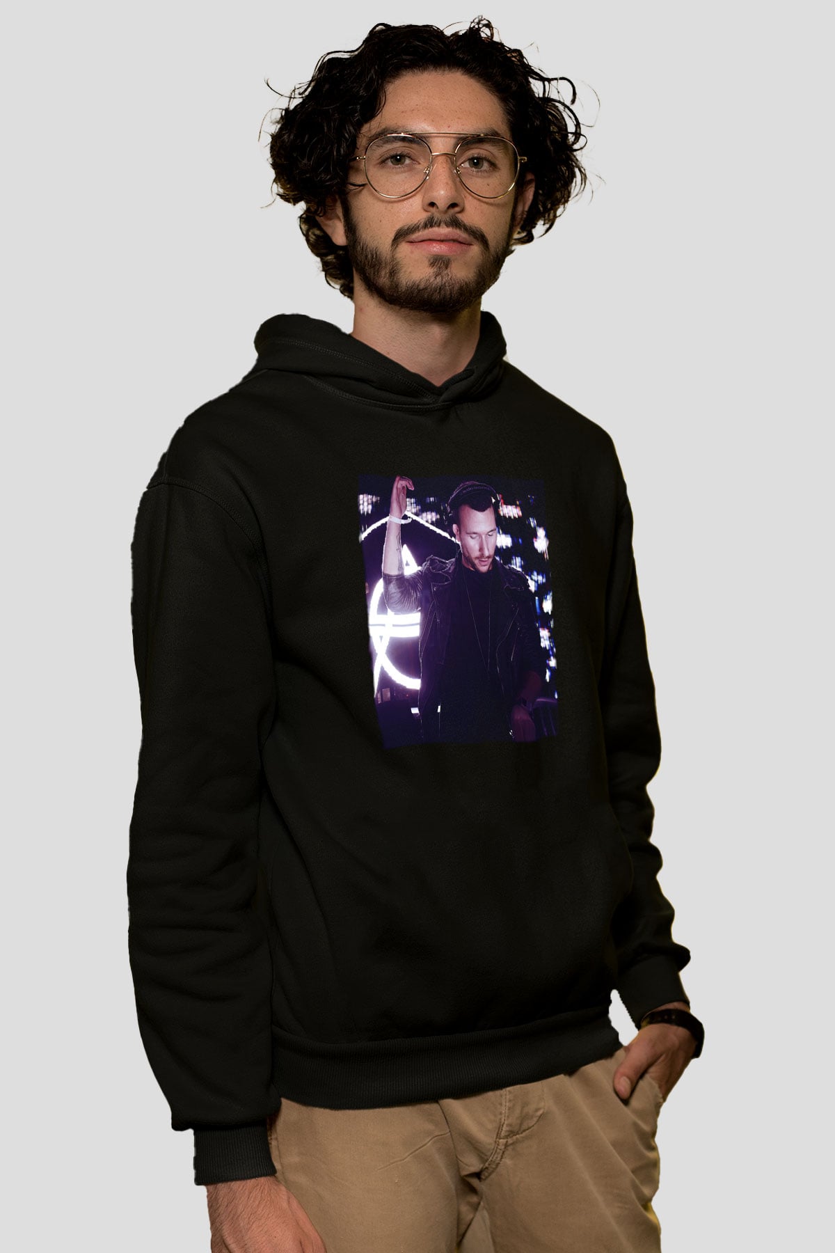 Don Diablo Siyah Unisex Kapüşonlu Sweatshirt
