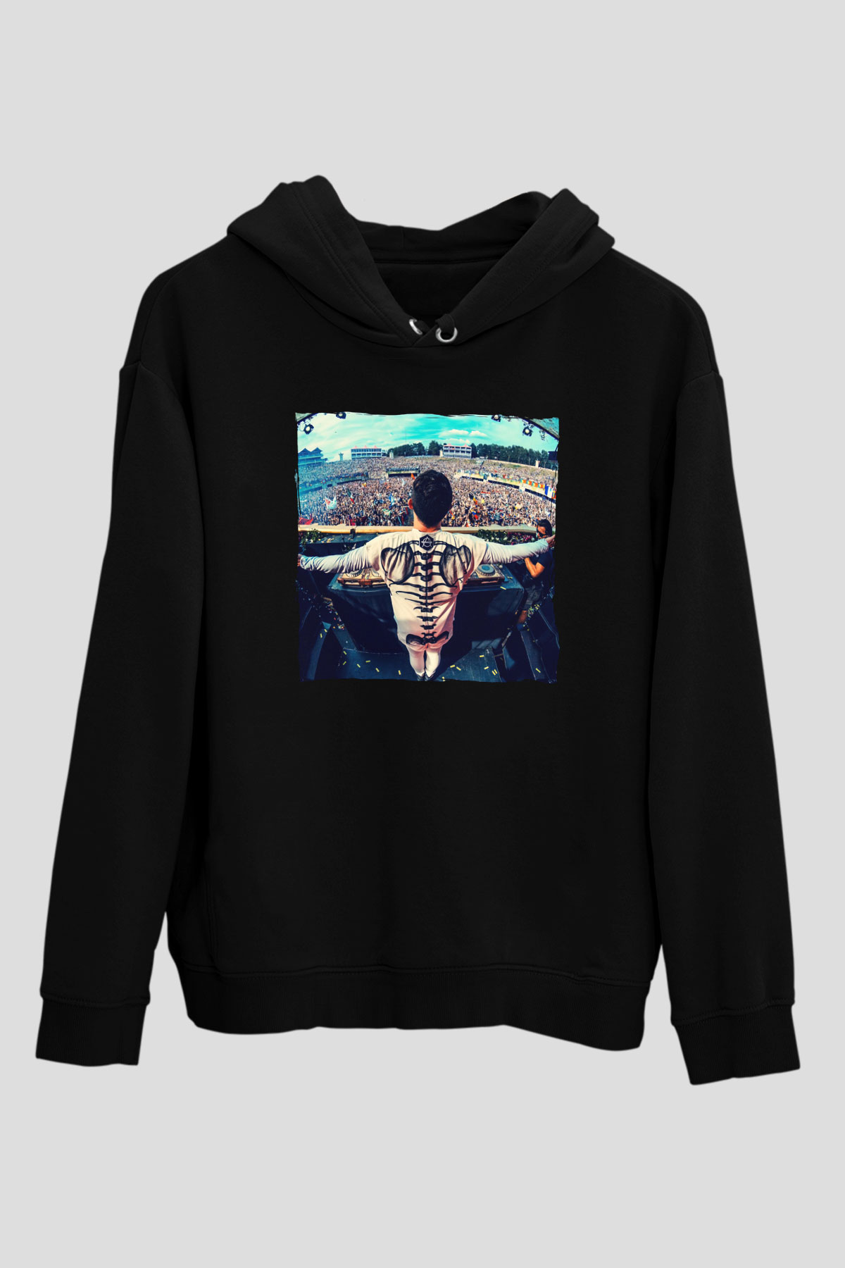 Don Diablo Siyah Unisex Kapüşonlu Sweatshirt