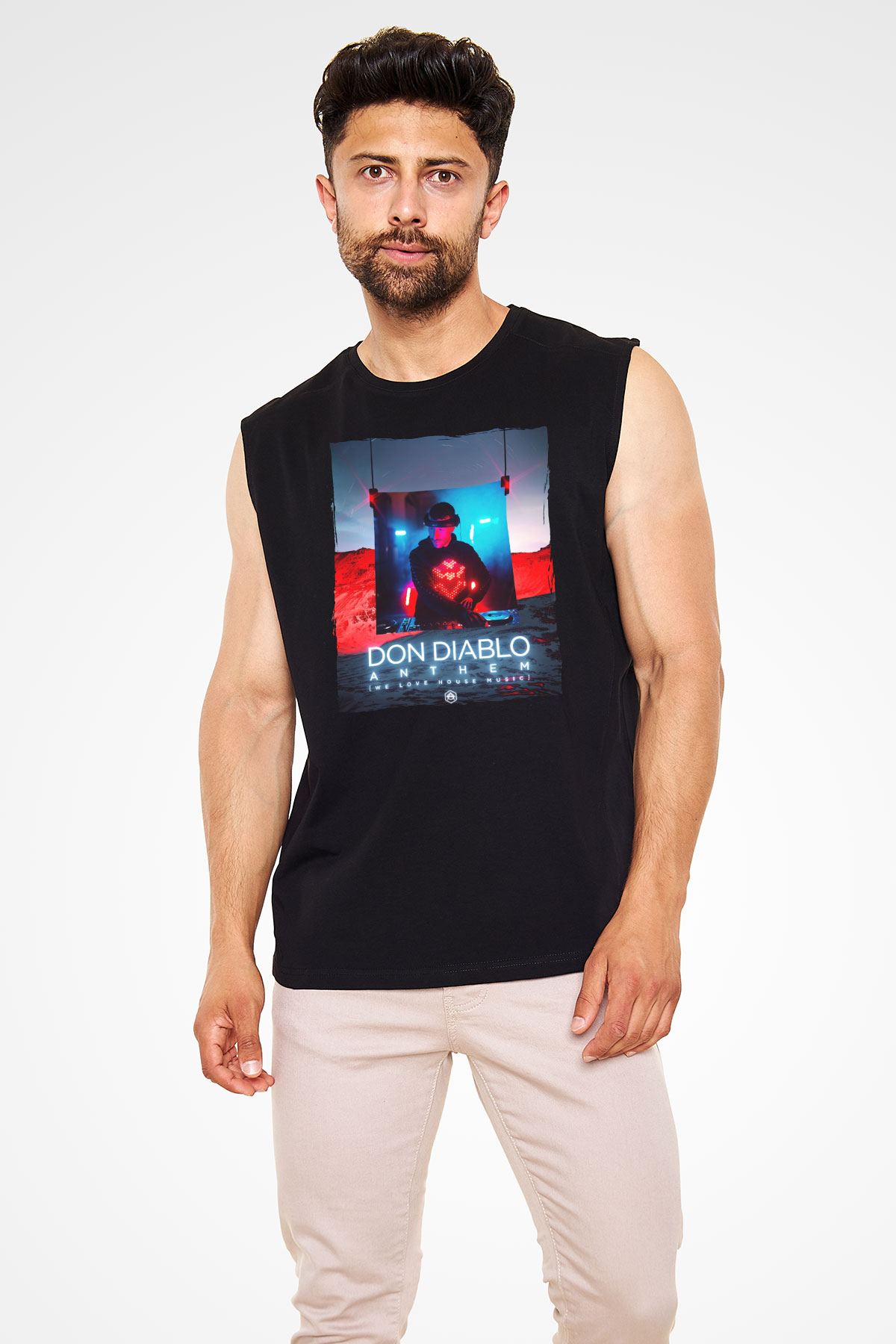 Don Diablo Siyah Unisex Kolsuz Tişört