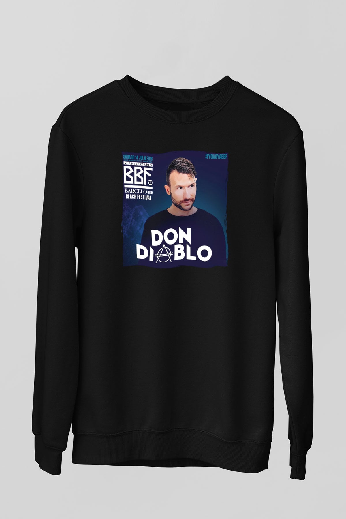Don Diablo Siyah Unisex Sweatshirt