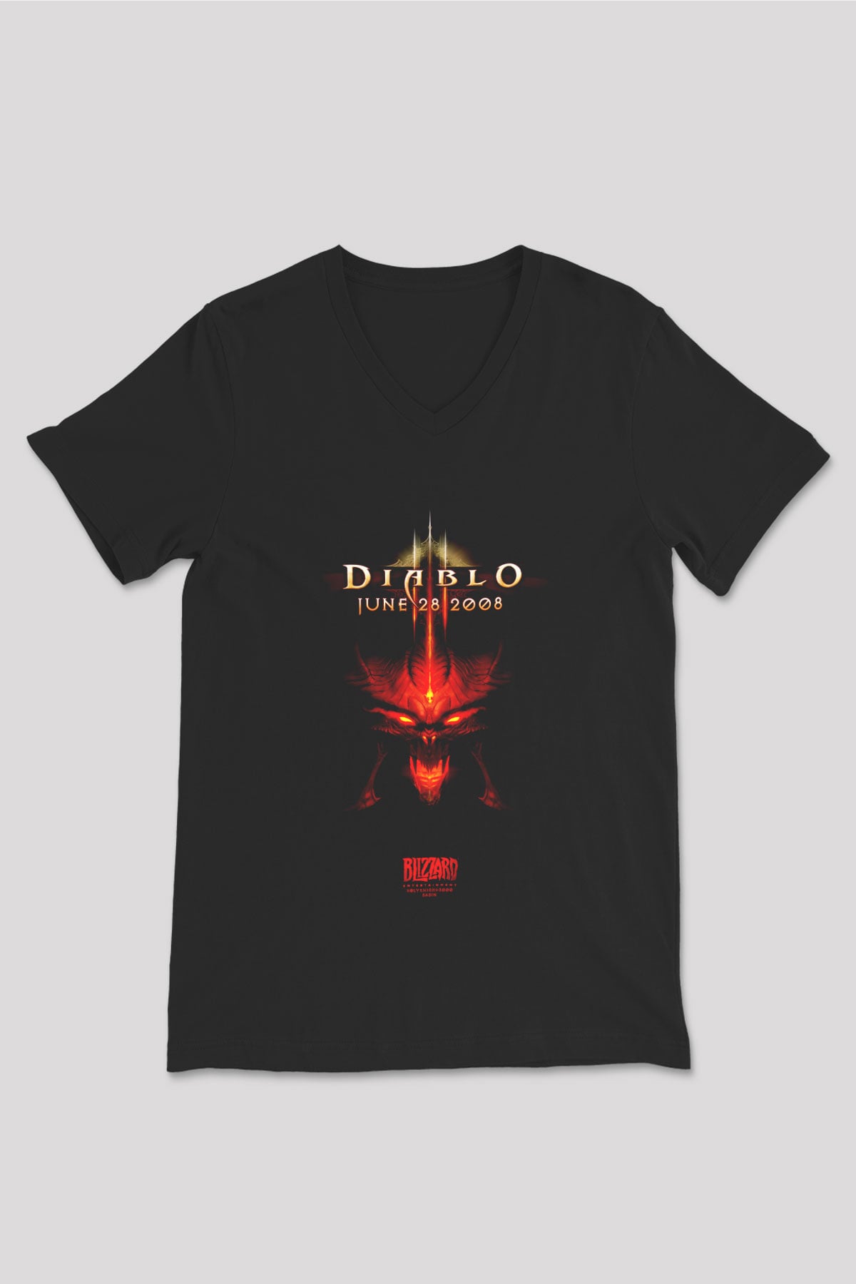 Don Diablo Siyah Unisex V Yaka Tişört T-Shirt