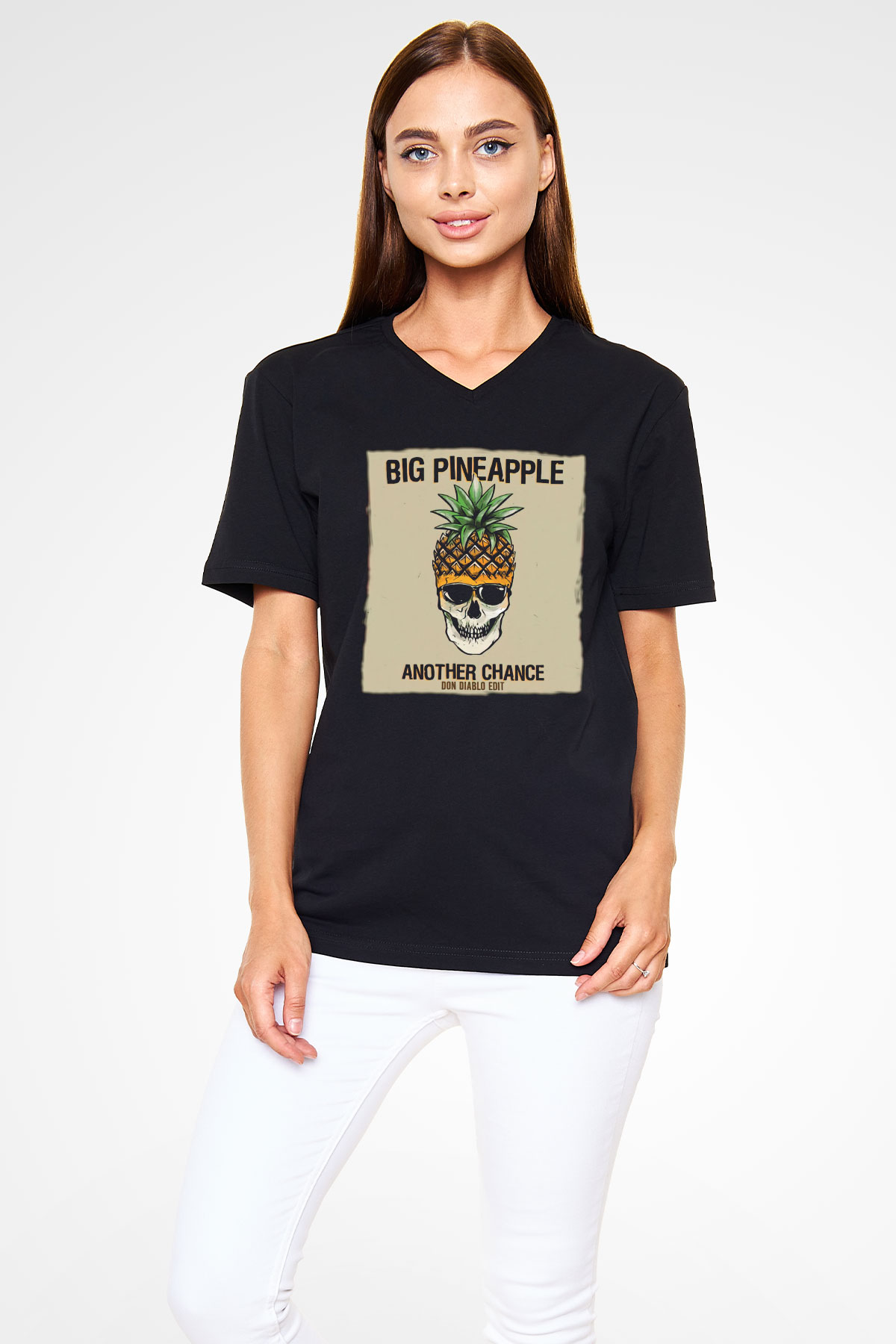 Don Diablo Siyah Unisex V Yaka Tişört