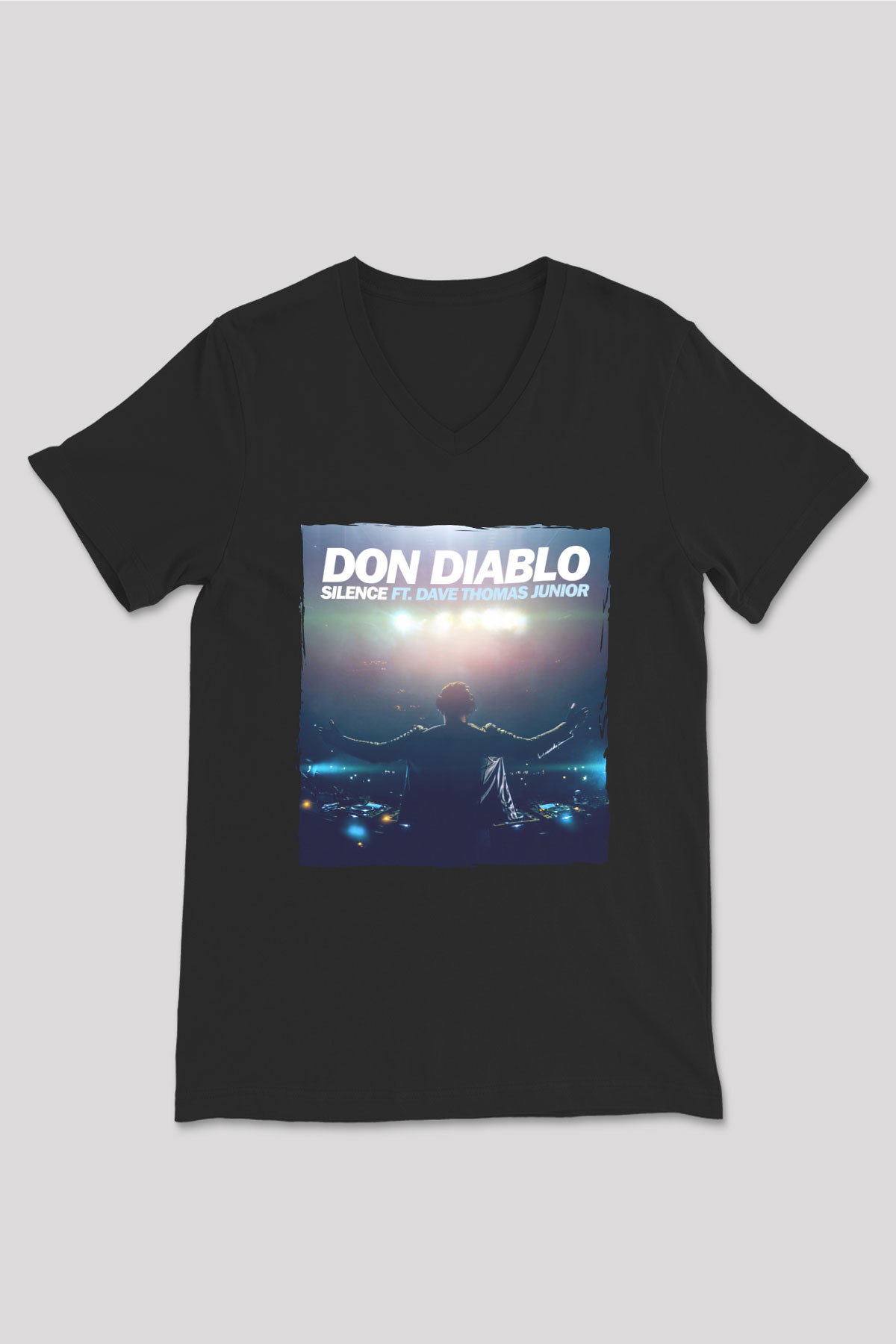 Don Diablo Siyah Unisex V Yaka Tişört