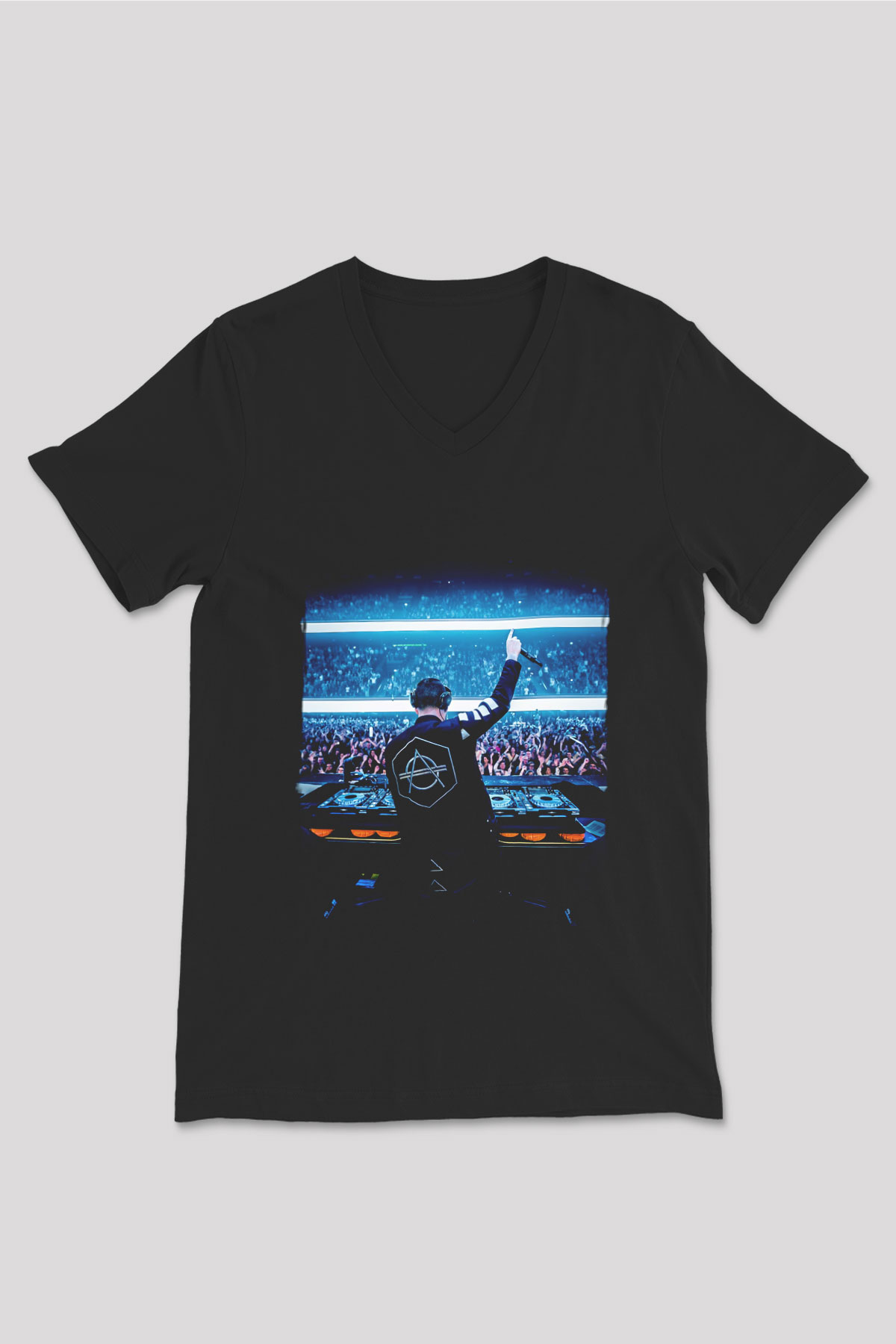 Don Diablo Siyah Unisex V Yaka Tişört