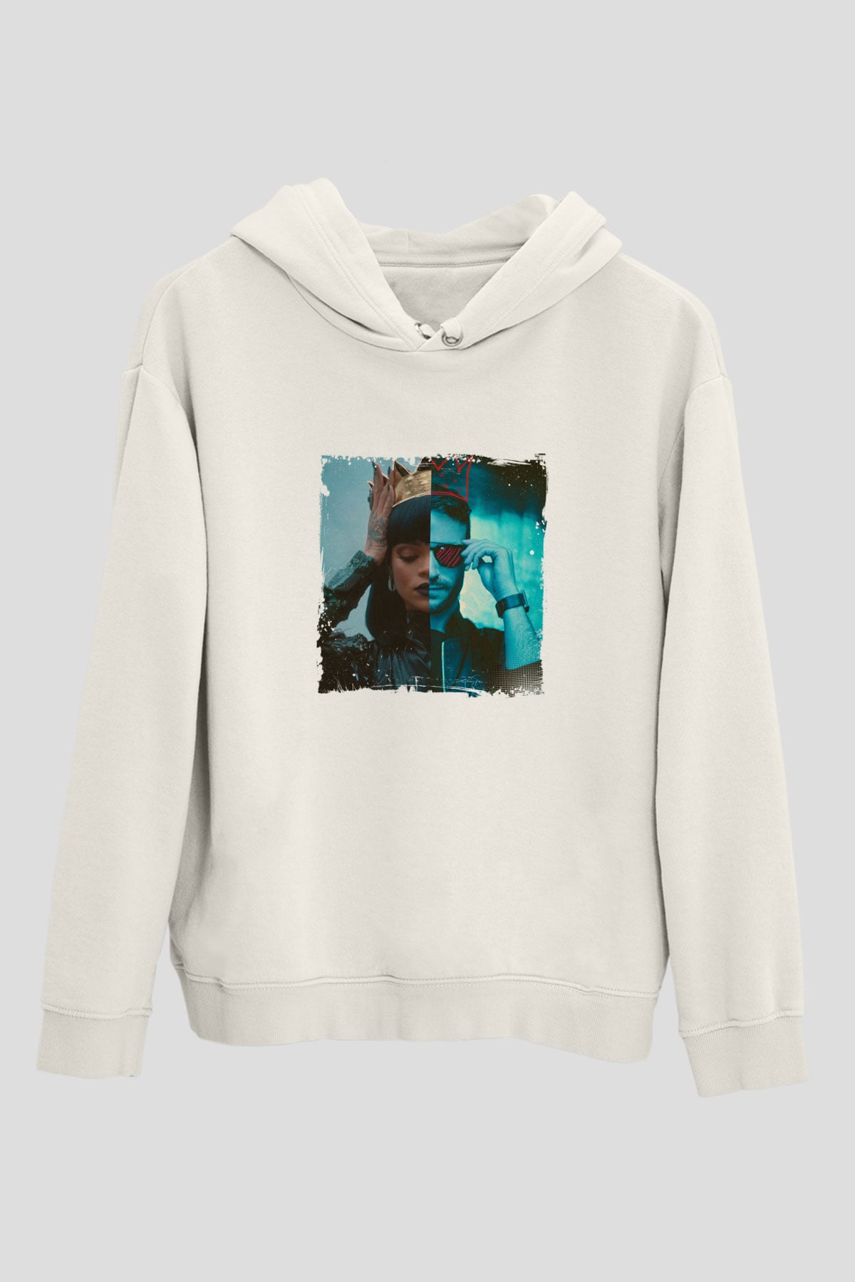 Don DiabloBaskılı Beyaz Hoodie