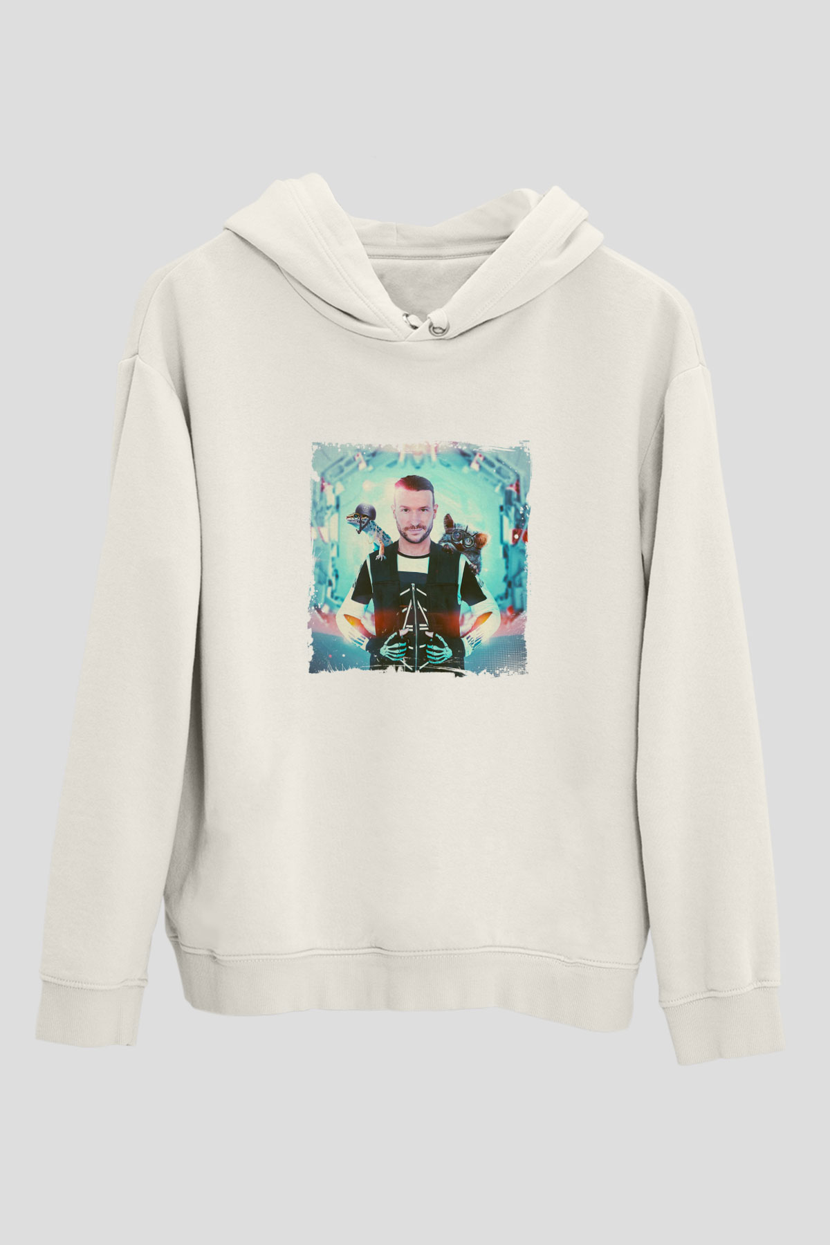 Don DiabloBaskılı Beyaz Hoodie