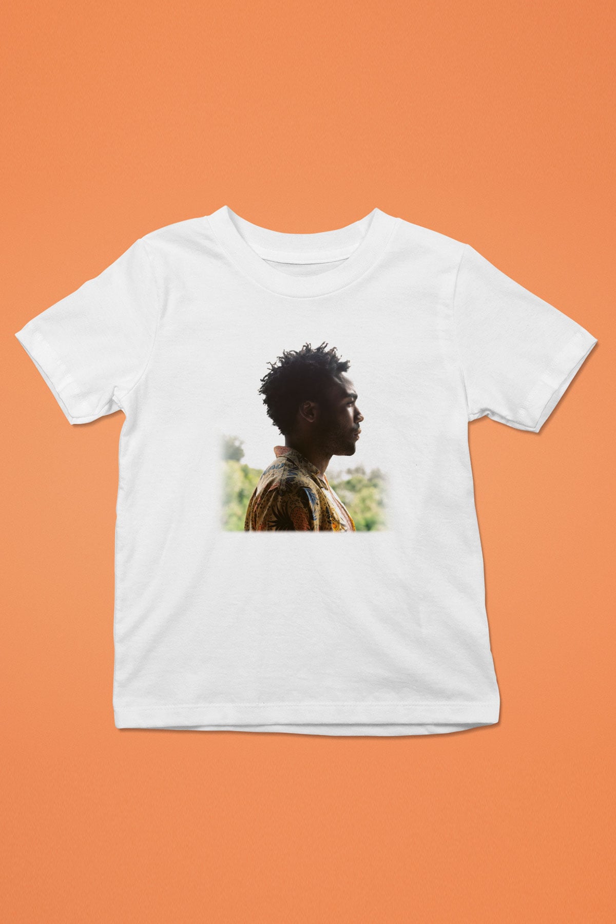 Donald Glover Baskılı Beyaz Unisex Çocuk Tişört