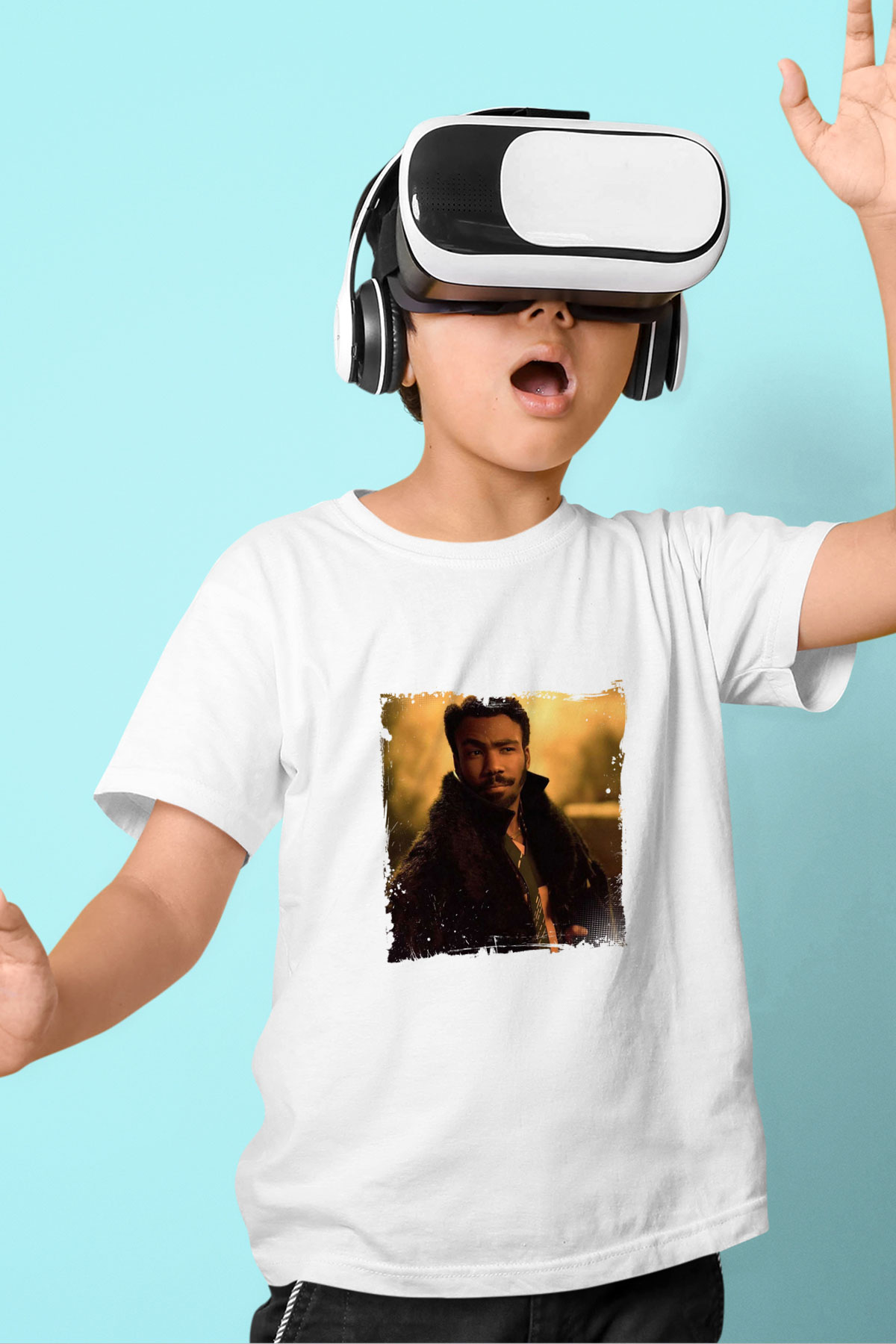 Donald Glover Baskılı Unisex Beyaz Çocuk Tişört