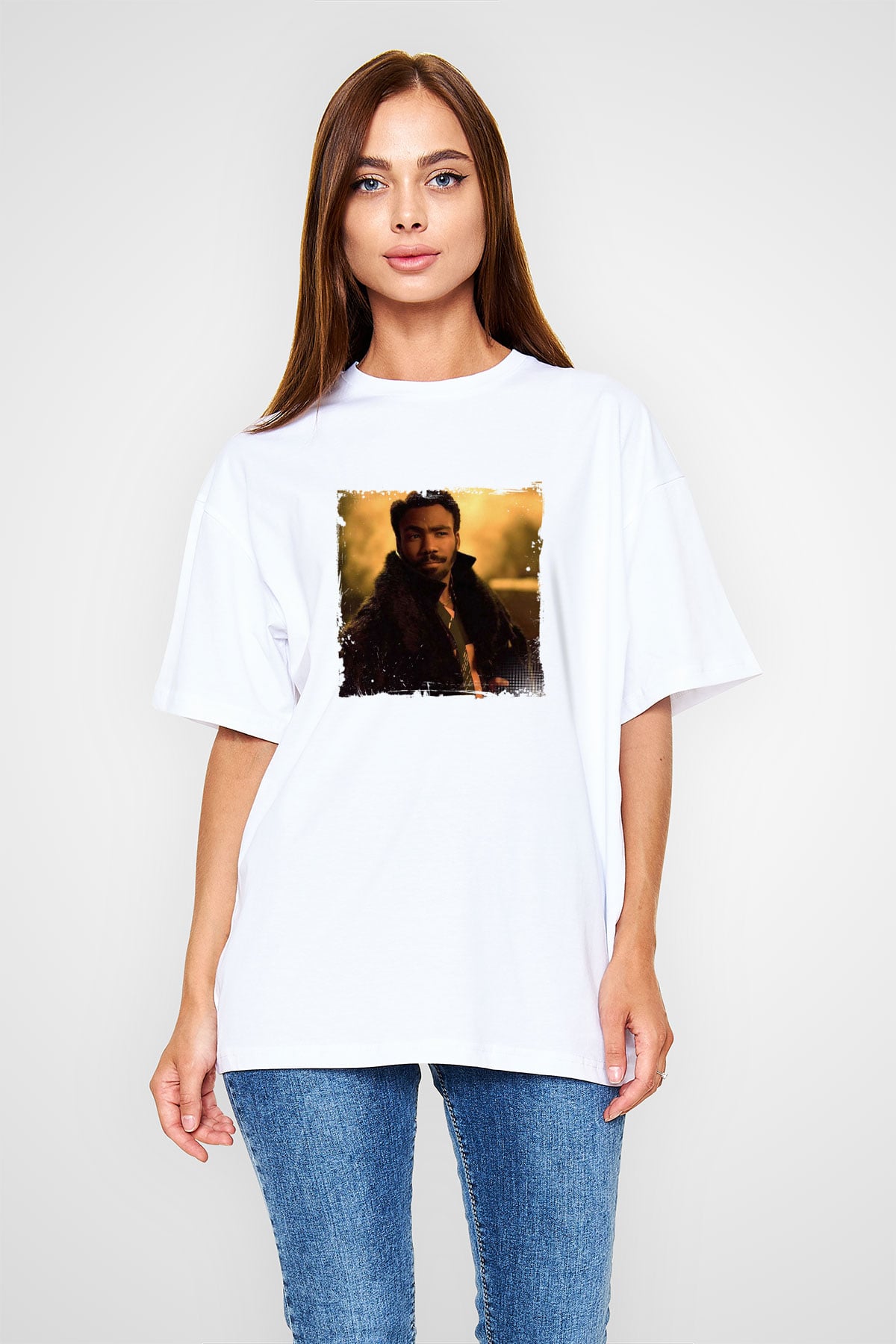 Donald Glover Baskılı Unisex Beyaz Tişört