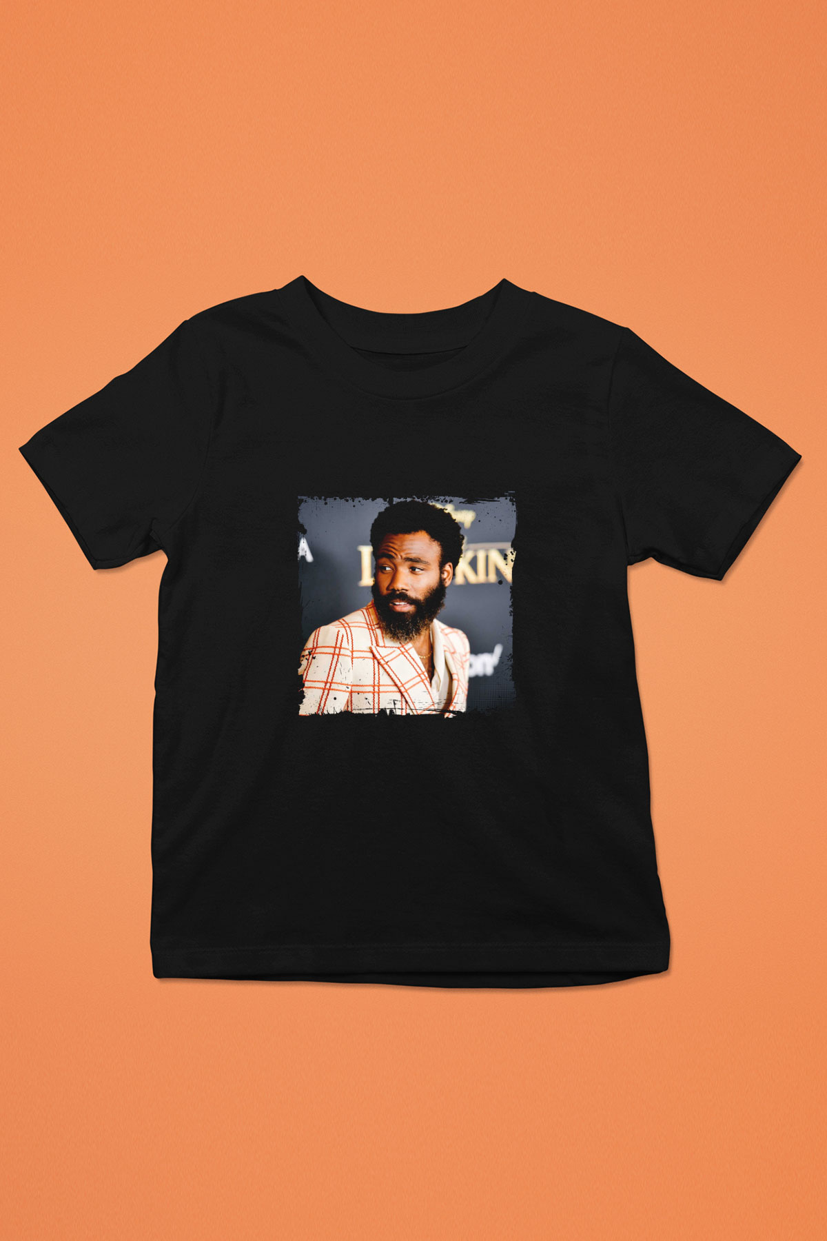 Donald Glover Baskılı Unisex Siyah Çocuk Tişört