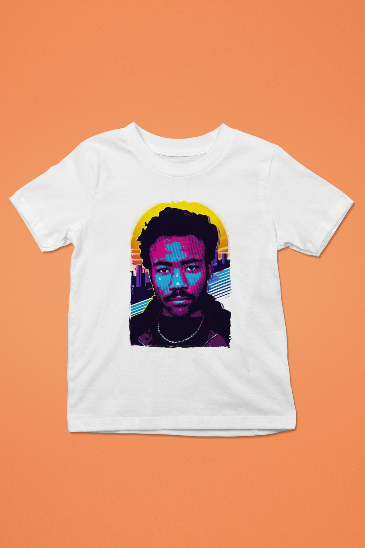 Donald Glover Beyaz Unisex Çocuk Tişört
